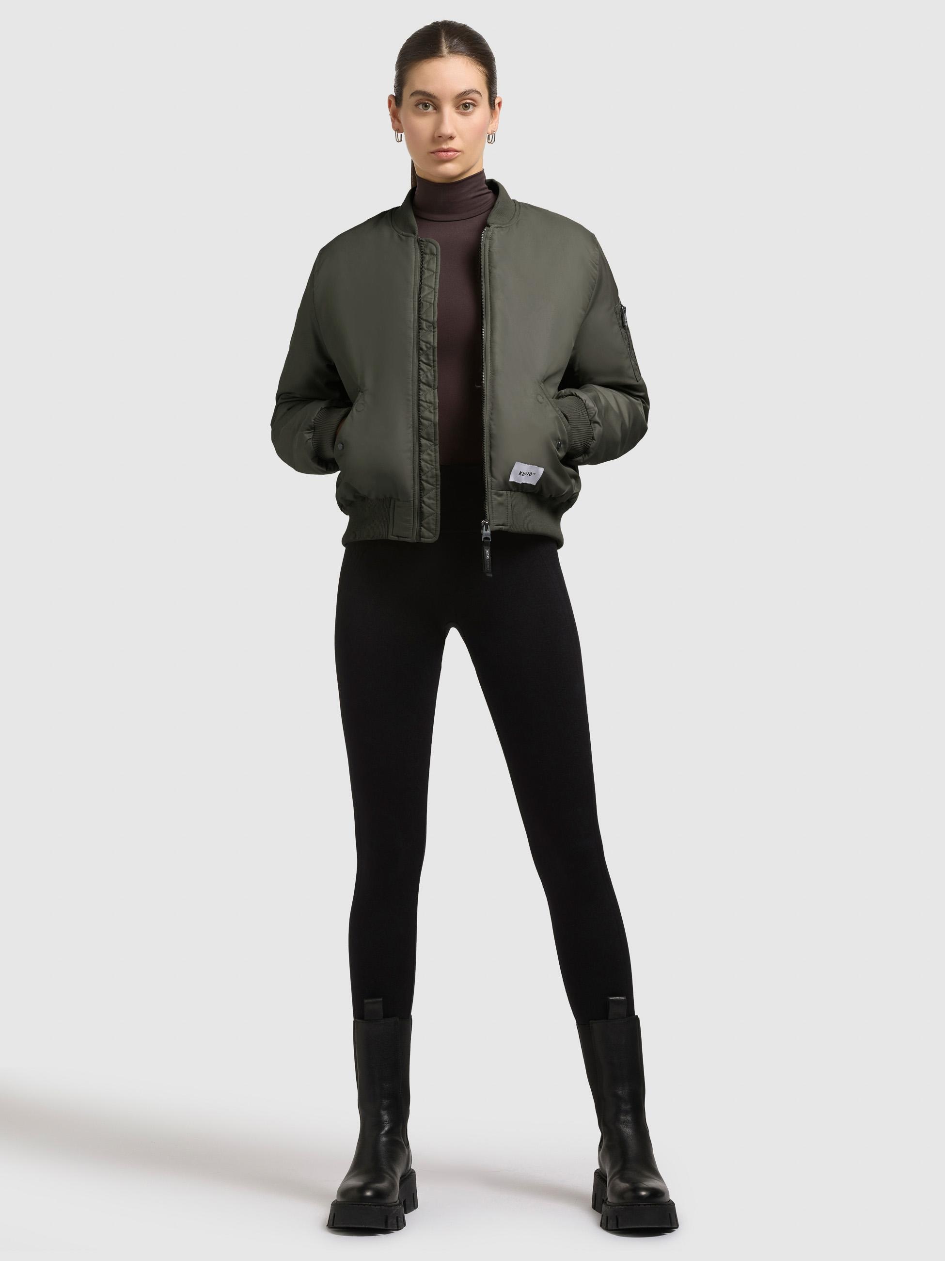 khujo Bomberjacke »Kasia« ohne Kapuze Modische kurze Damen Winterjacke