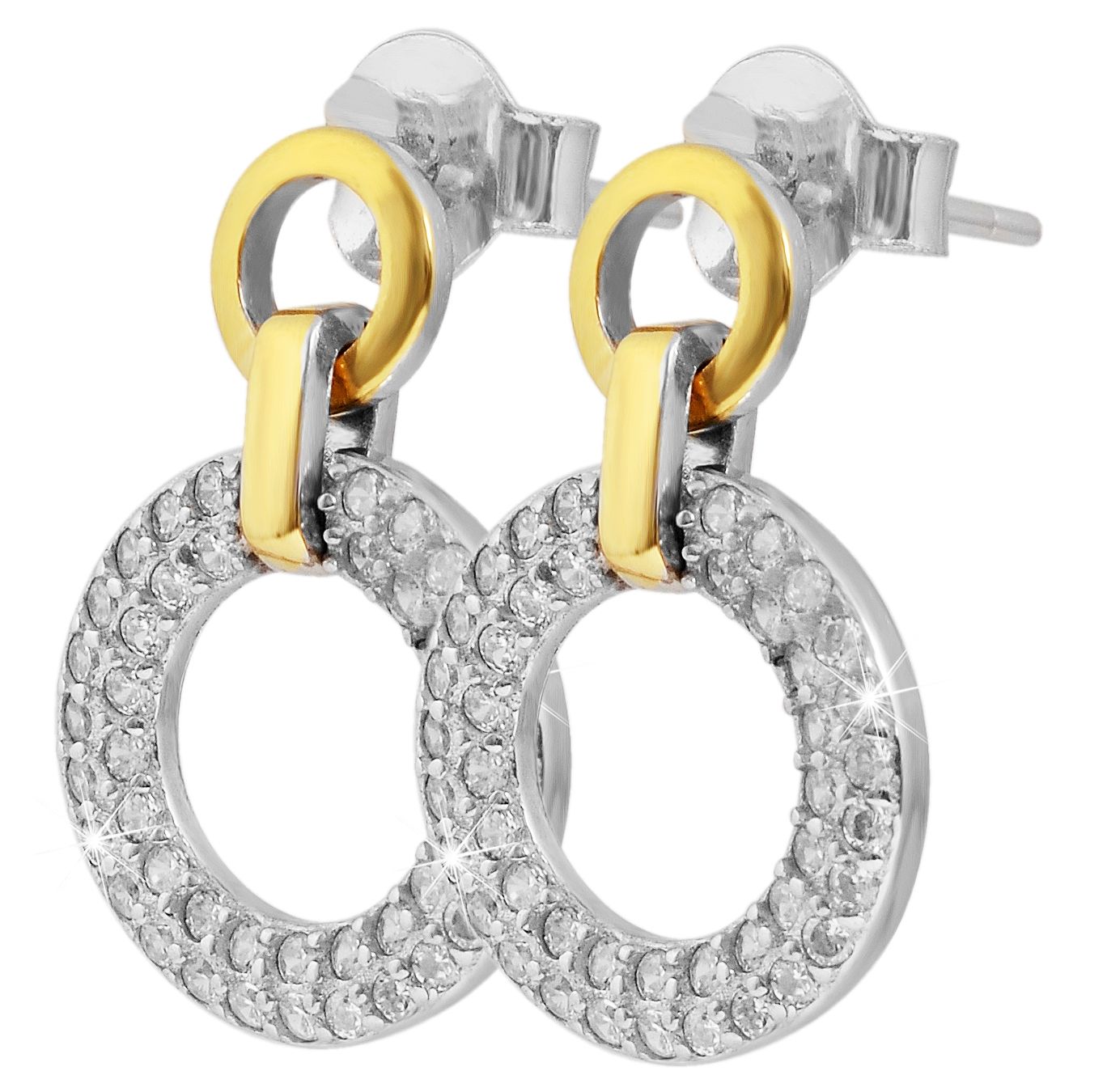 Adelia´s Paar Ohrhänger "Ohrringe – Ohrstecker aus 925 Silber mit Zirkonia" Ein Geschenk, das Freude macht