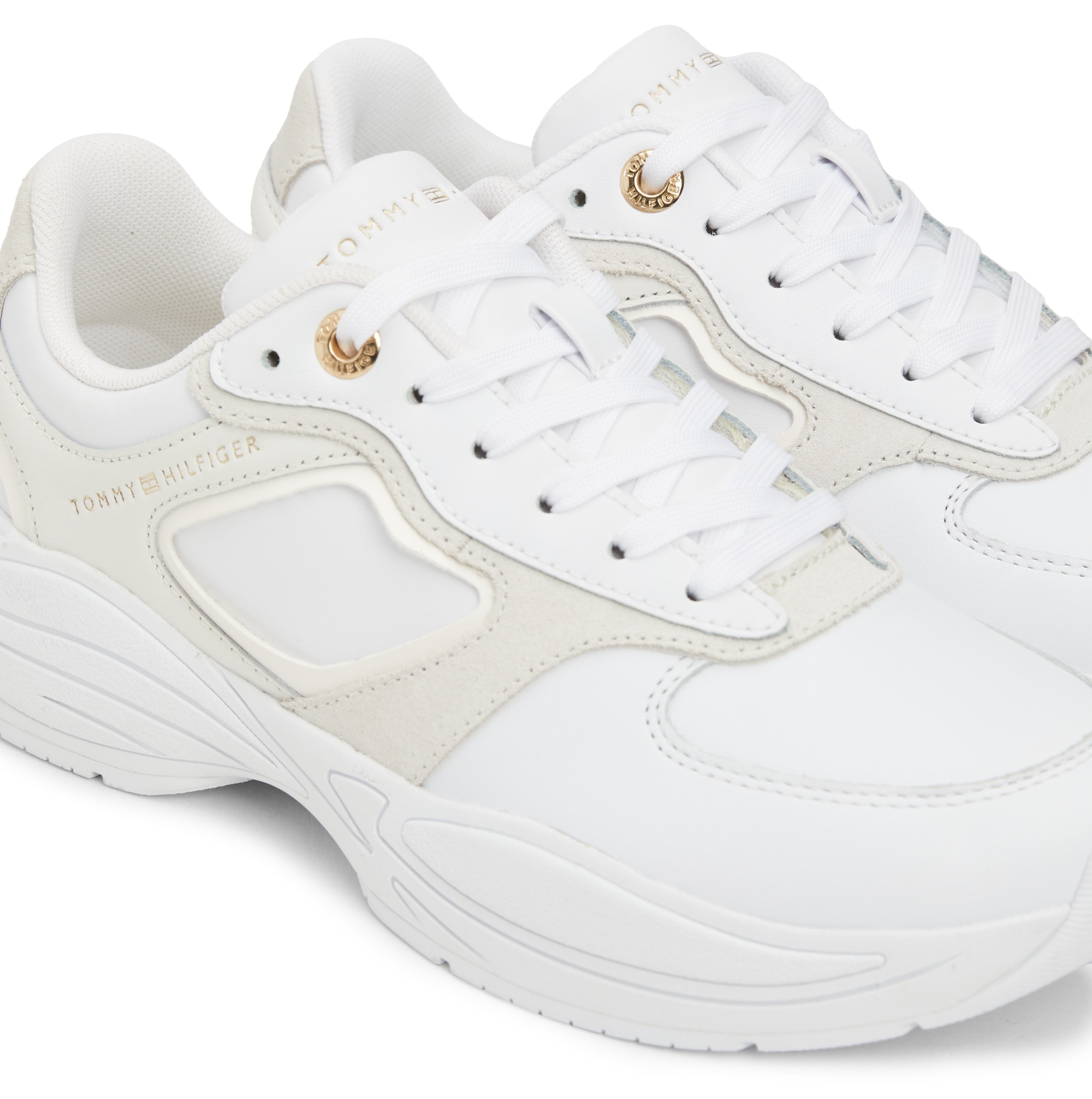 Tommy Hilfiger Keilsneaker »HILFIGER CHUNKY RUNNER«, Freizeitschuh, Halbschuh, Schnürschuh mit gepolstertem Schaftrand