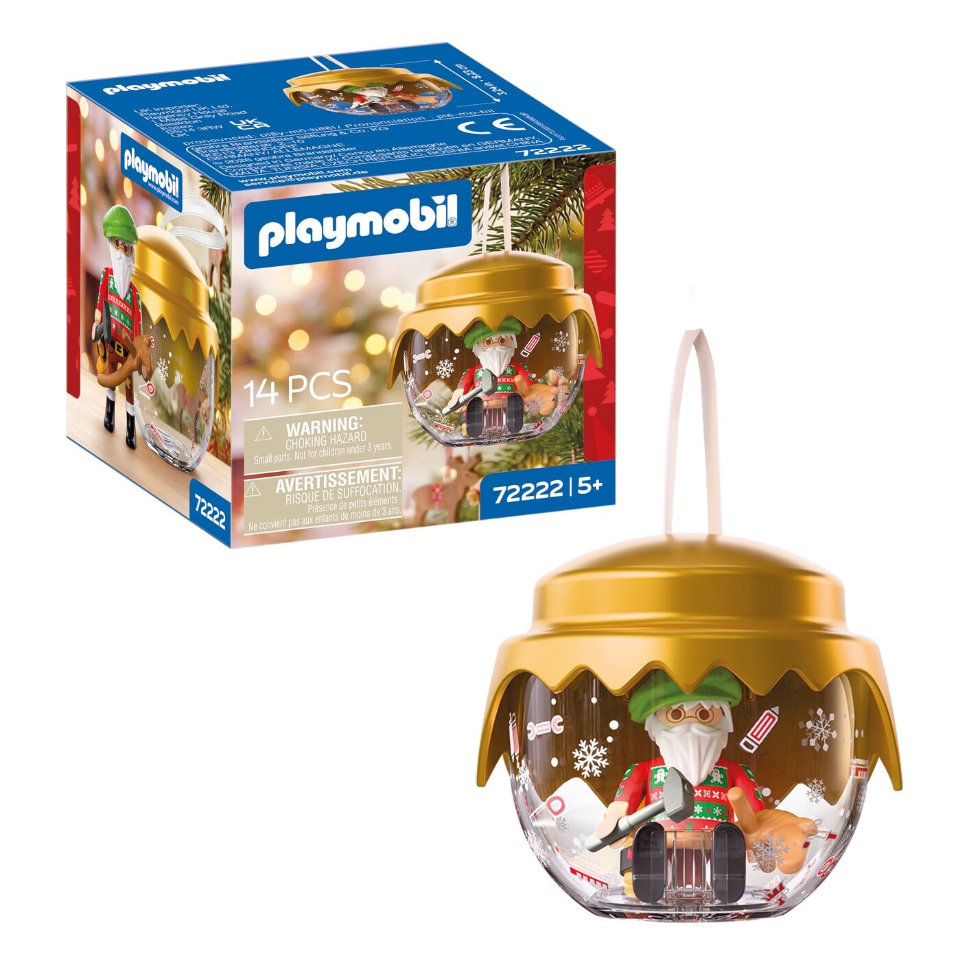 Playmobil® Konstruktions-Spielset »Weihnachtskugel: Spielzeugentwickler (72222), Christmas«