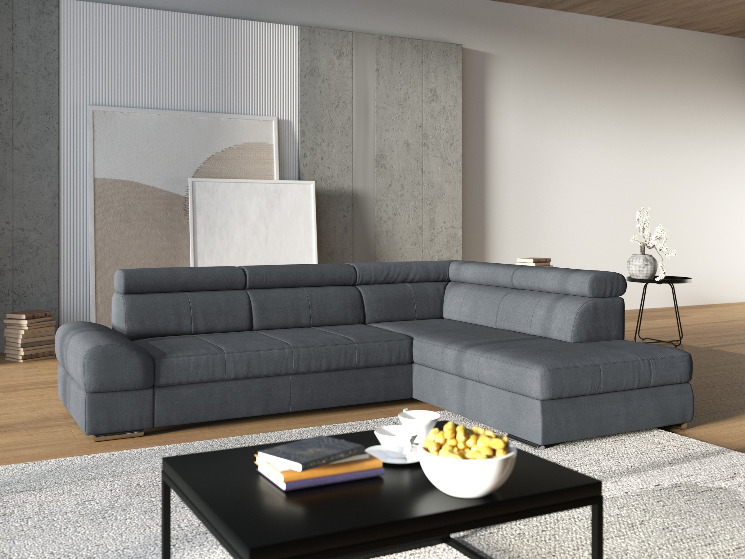 sit&more Ecksofa "Broadway L-Form" mit verstellbaren Kopfteilen, wahlweise mit Schlaffunktion