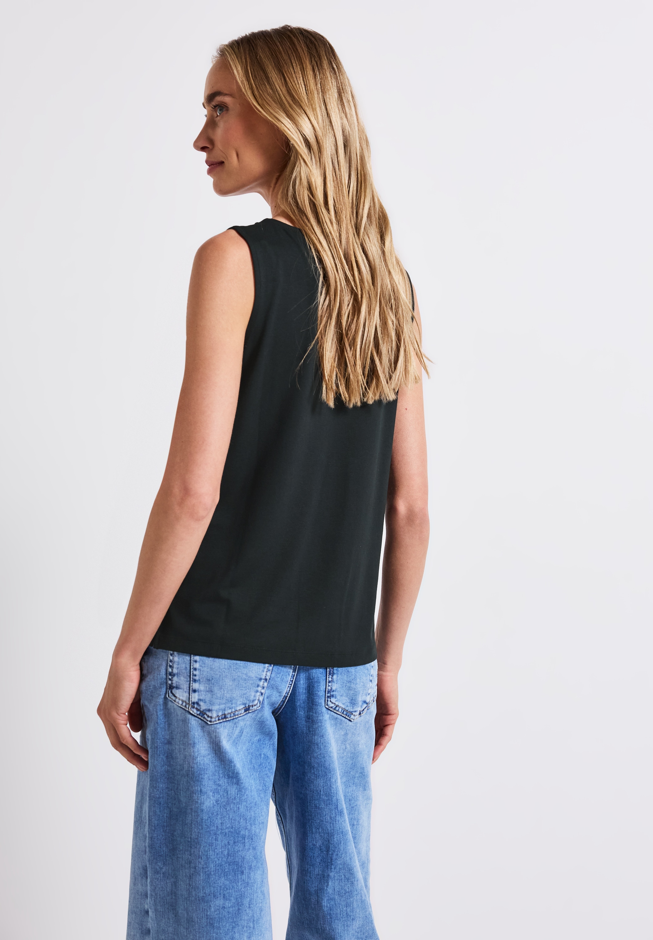 STREET ONE Shirttop, mit Materialmix