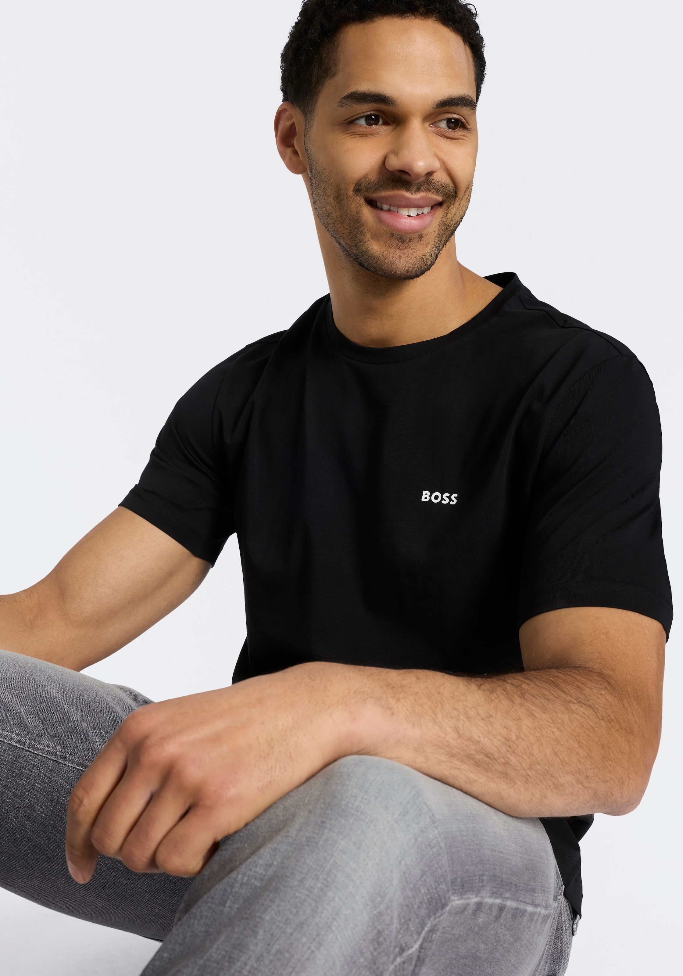 BOSS GREEN T-Shirt Packung, 3er-Pack, 3 Rundhalsausschnitt, kurze Ärmel, Regular fit, Logodruck