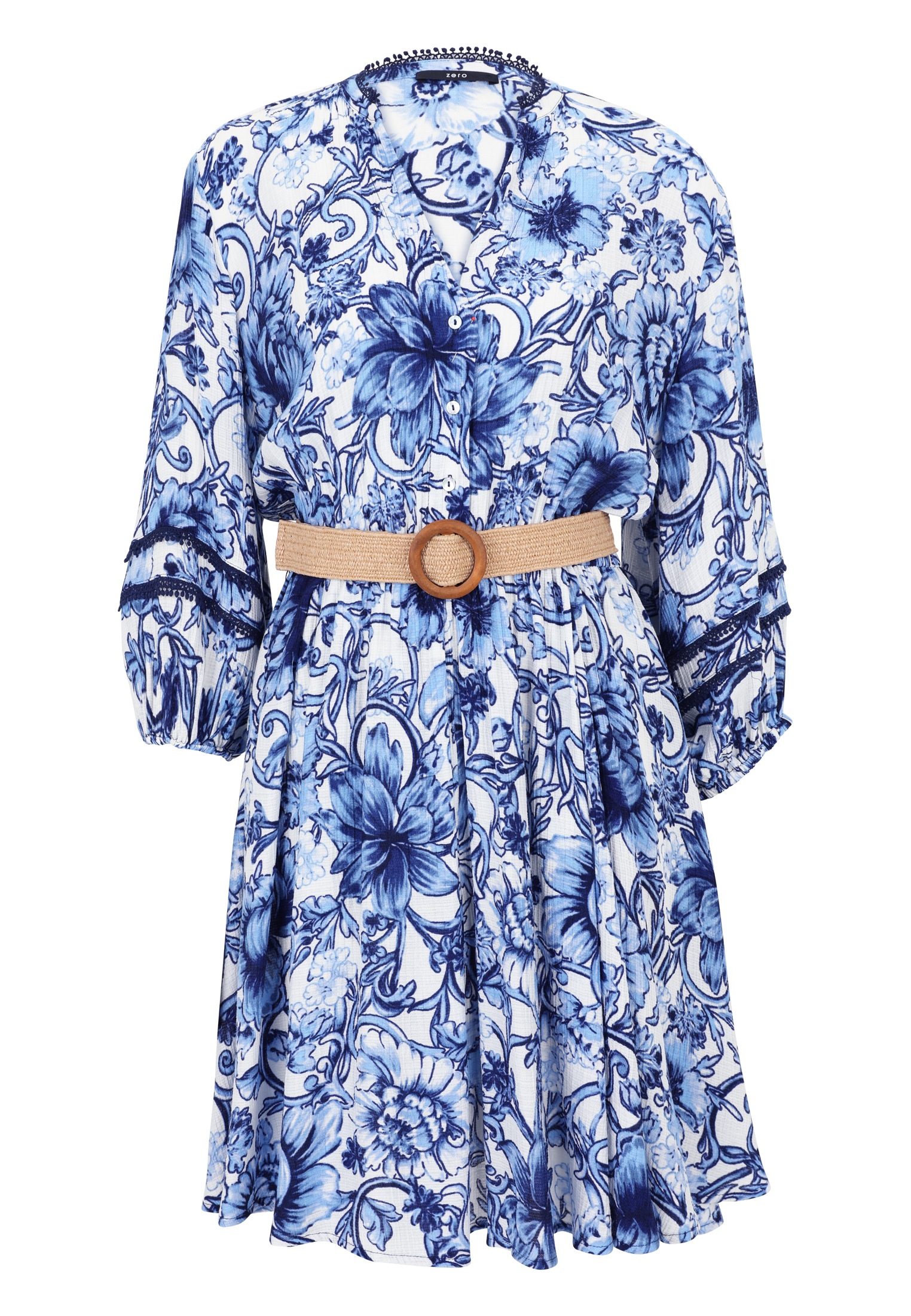 Zero Minikleid "zero Damen Minikleid mit Blumendruck", Gürtel günstig online kaufen