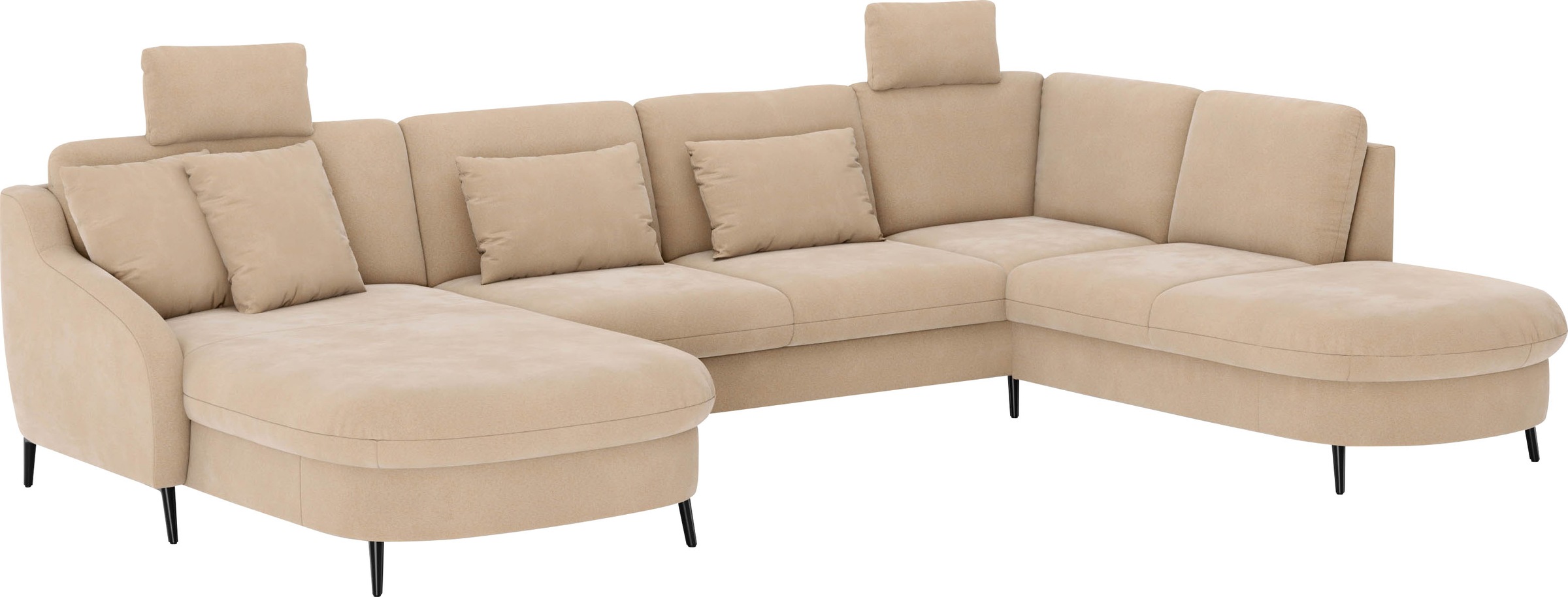 sit&more Wohnlandschaft »Soul U-Form« wahlweise mit Bettfunktion und Bettkasten oder Schubkasten