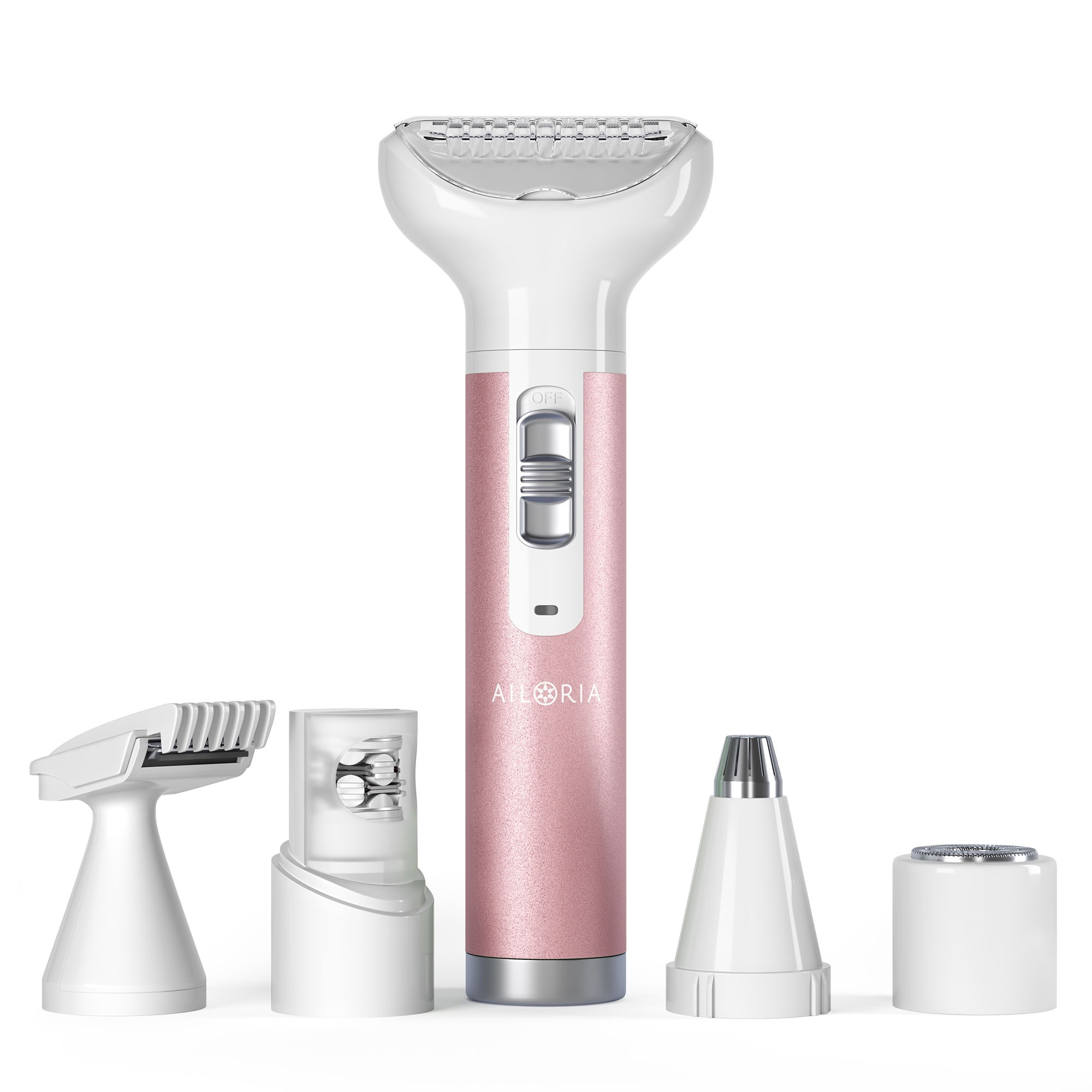AILORIA Elektrorasierer "Rasierer mit verschiedenen Aufsätzen USB Evapore Epiluxe", gold, Elektrorasierer