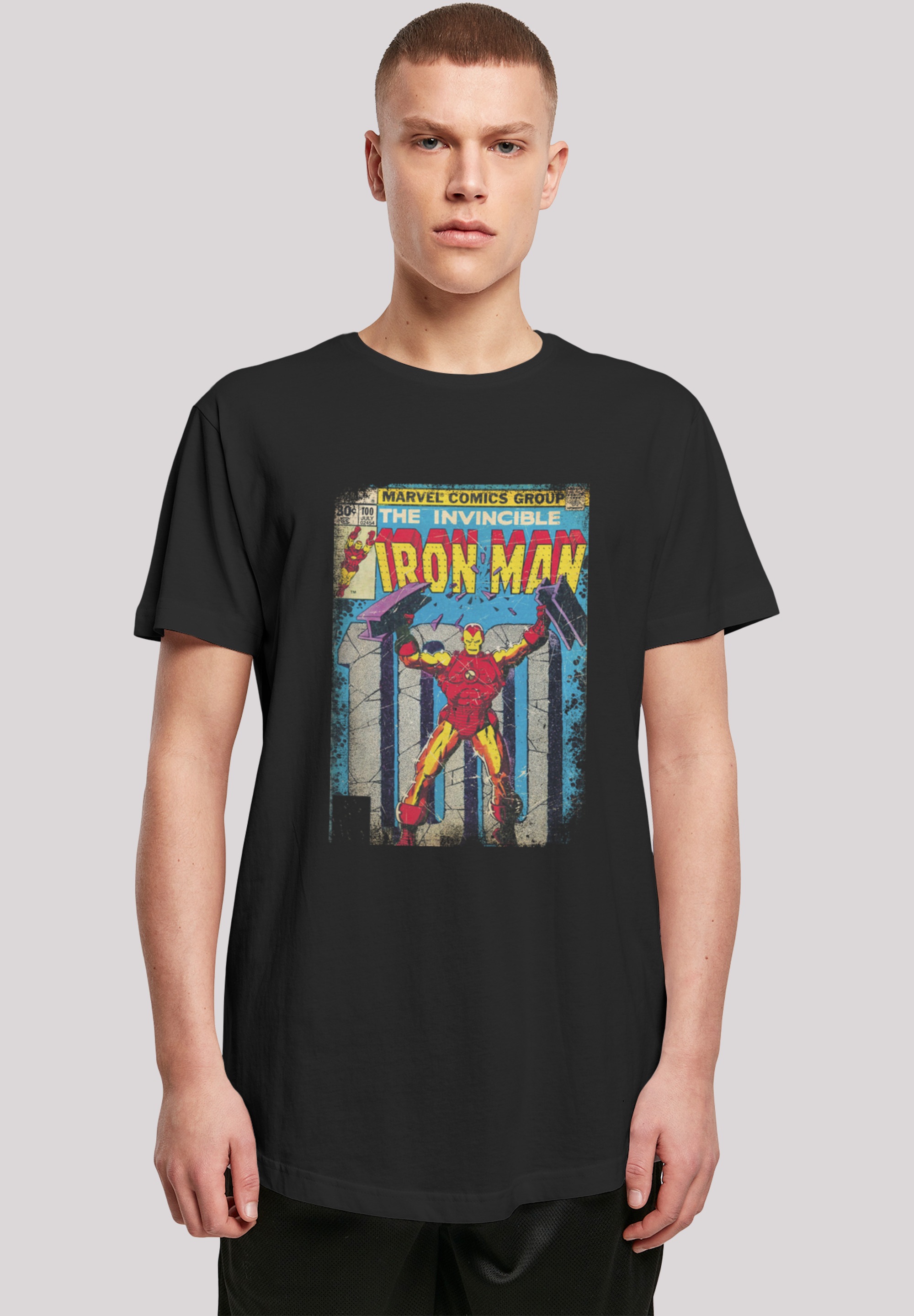F4NT4STIC T-Shirt »Marvel Iron Man Cover«, Herren,Premium Merch,Lang,Longshirt,Logo Print