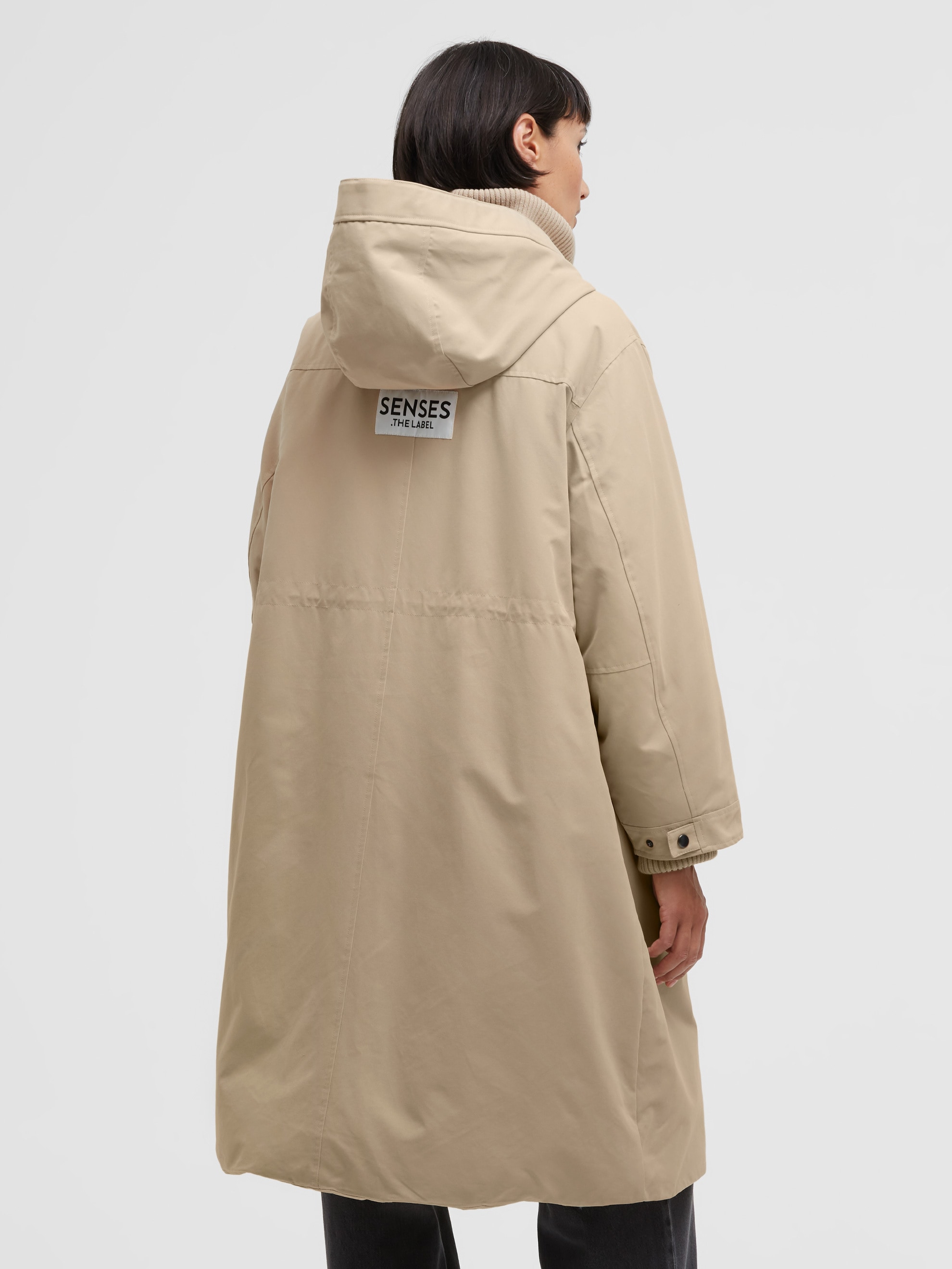 SENSES.THE LABEL Parka mit Kapuze mit Zwei-Wege-Reißverschluss