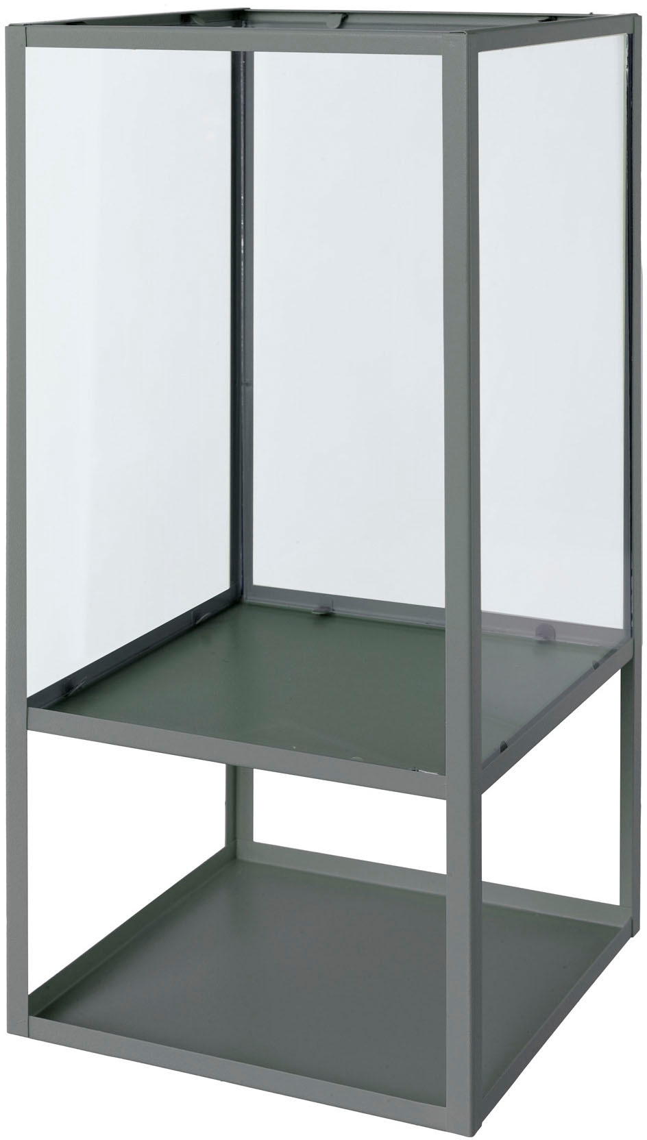 Creativ home 1100000002199 "STAGES, Stumpenkerzenhalter aus Metall und Glas" Kerzenhalter mit 2 Ebenen, im modernen Stil, individuell dekorierbar