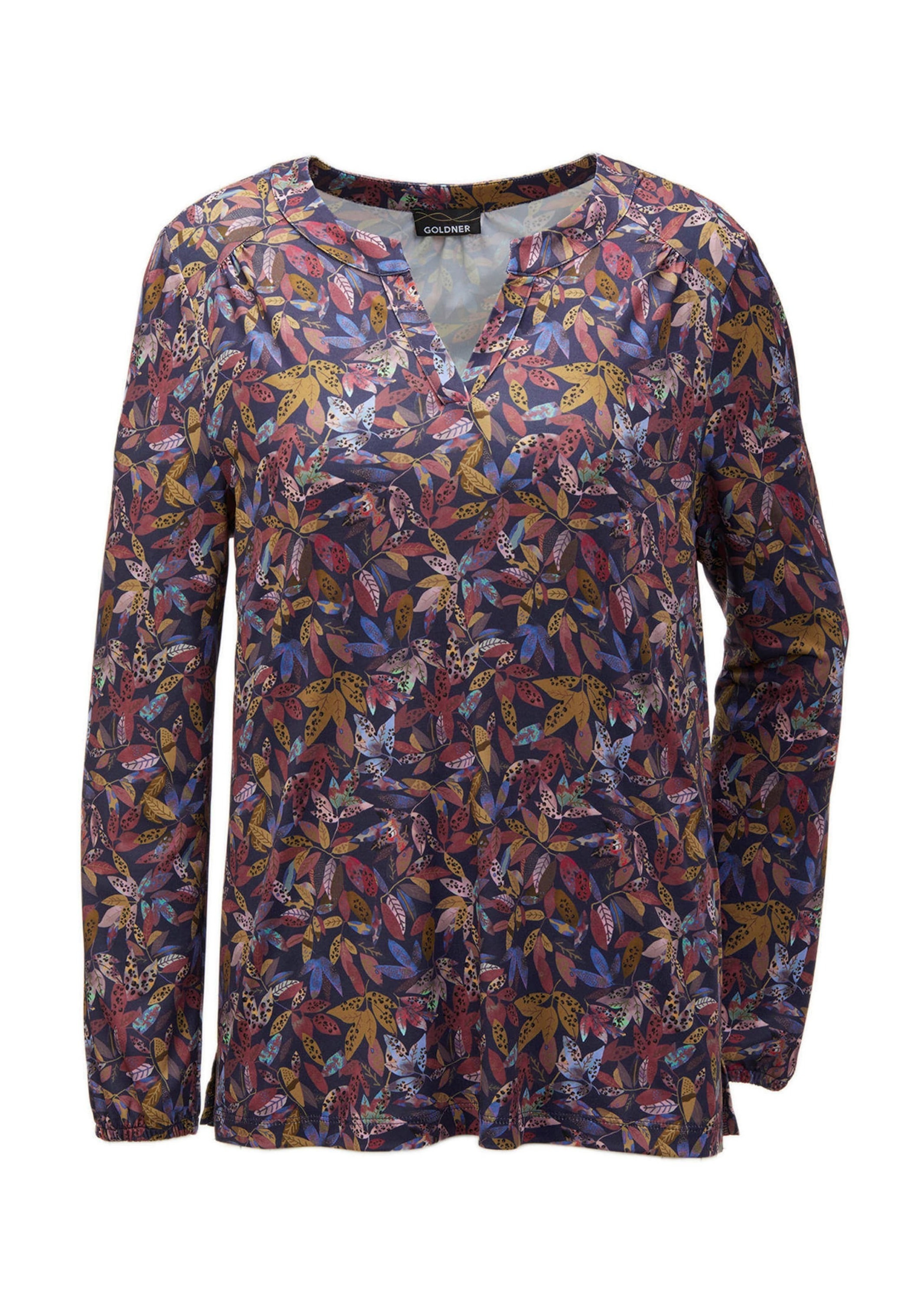 GOLDNER Kurzarmbluse "Elegantes Blusenshirt mit V-Ausschnitt" Schulterpasse günstig online kaufen