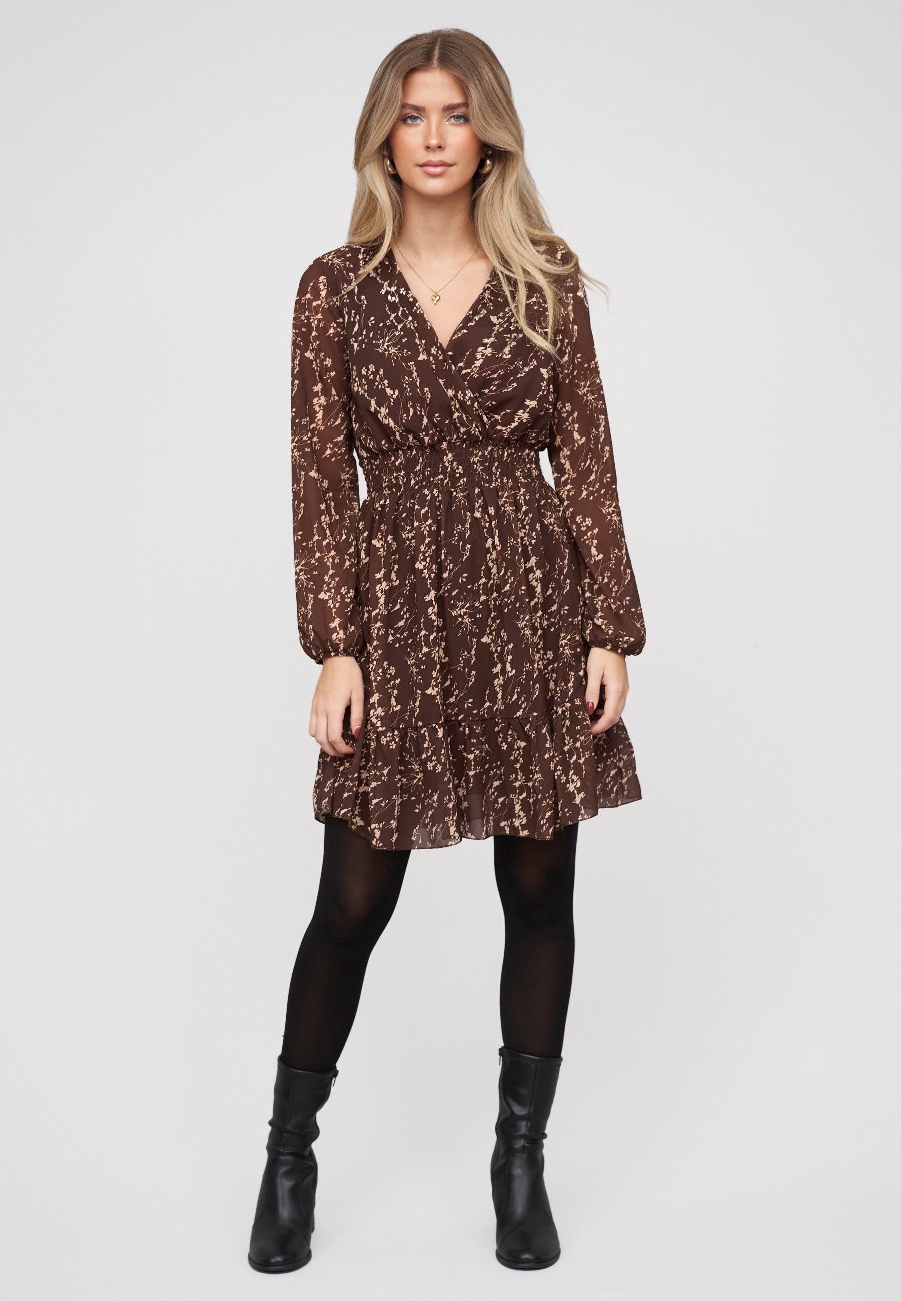 CLOUD 5IVE A-Linien-Kleid »CLOUD 5IVE Longsleeve Dress with abstract print« 1 tlg.