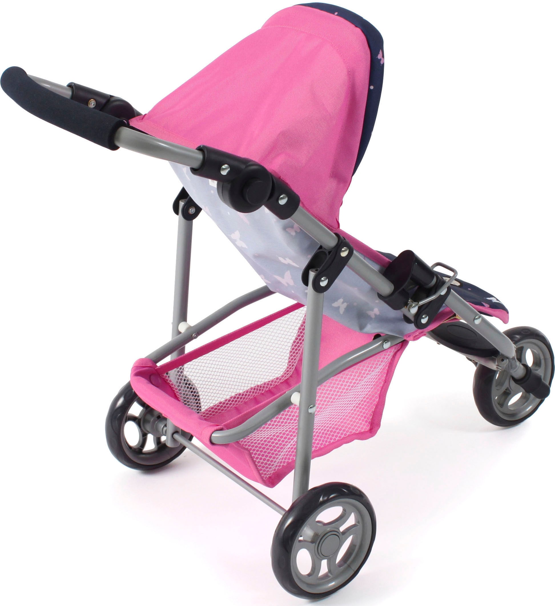 CHIC2000 Puppenbuggy »Jogging-Buggy Lola, Butterfly, rosa«, mit klappbarem Verdeck