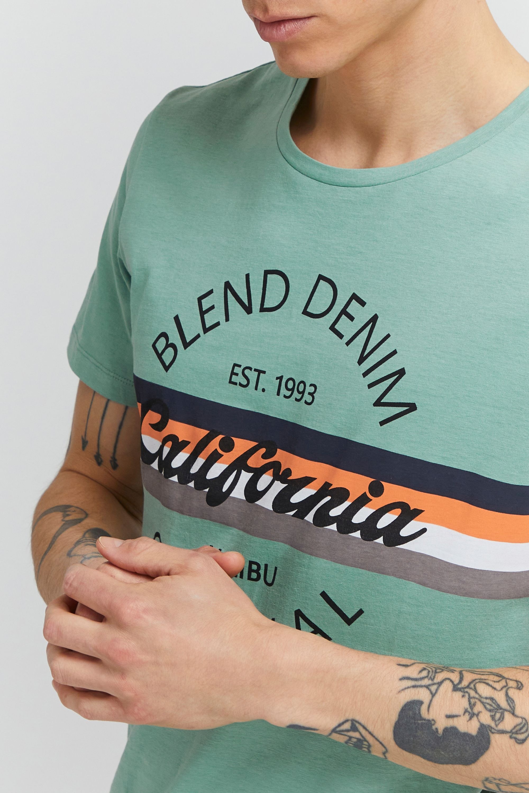 Blend T-Shirt »BHAdamus« Klassisches T-Shirt mit Rundhalsausschnitt