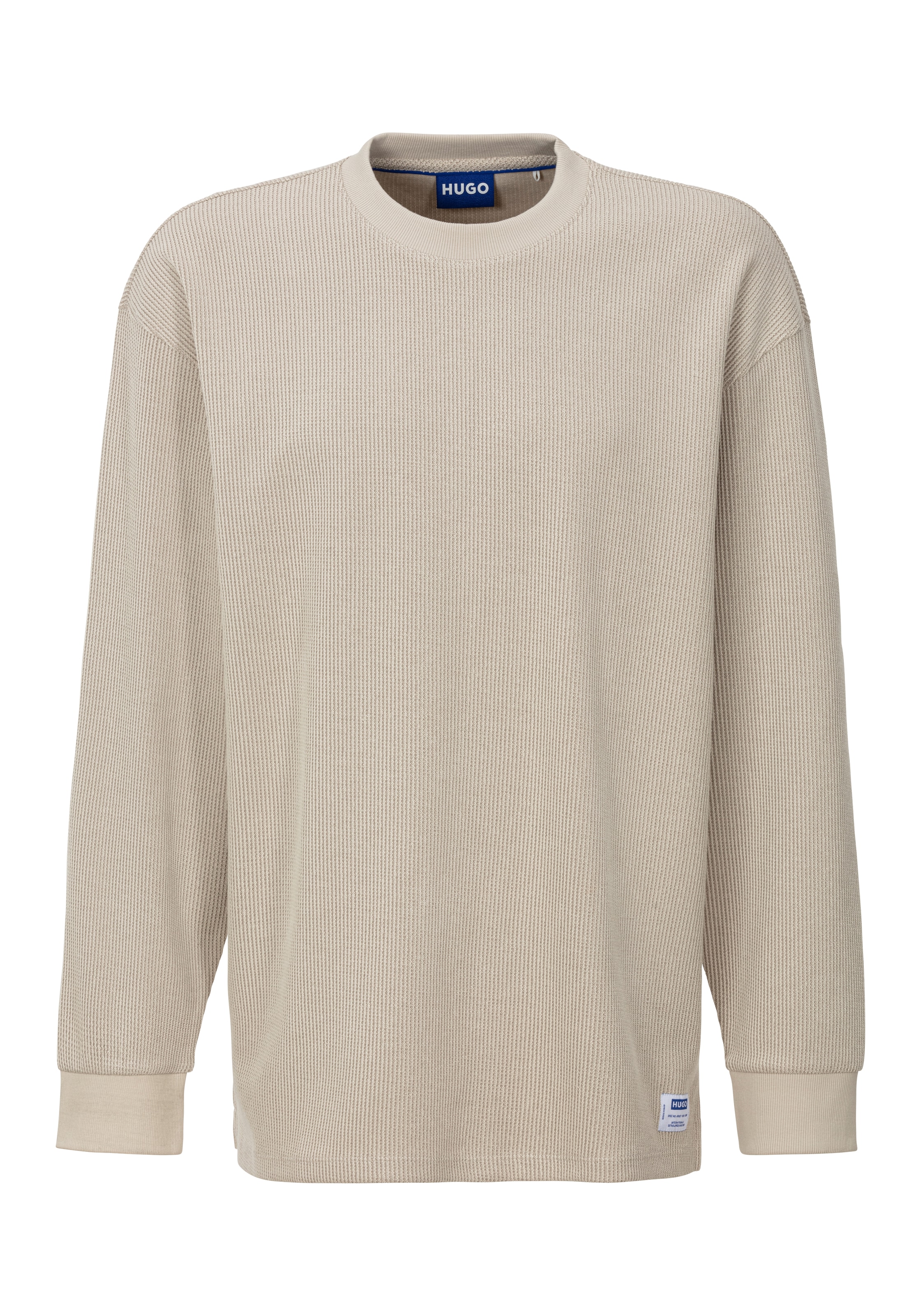 HUGO Blue Langarmshirt "Nuwolo" Rundhalsausschnitt, lässig geschnitten, Log günstig online kaufen