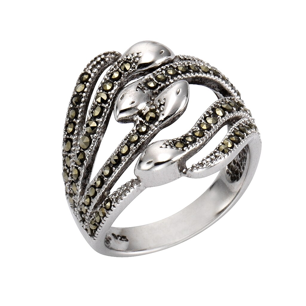 Zeeme Fingerring »925/- Sterling Silber Markasit«