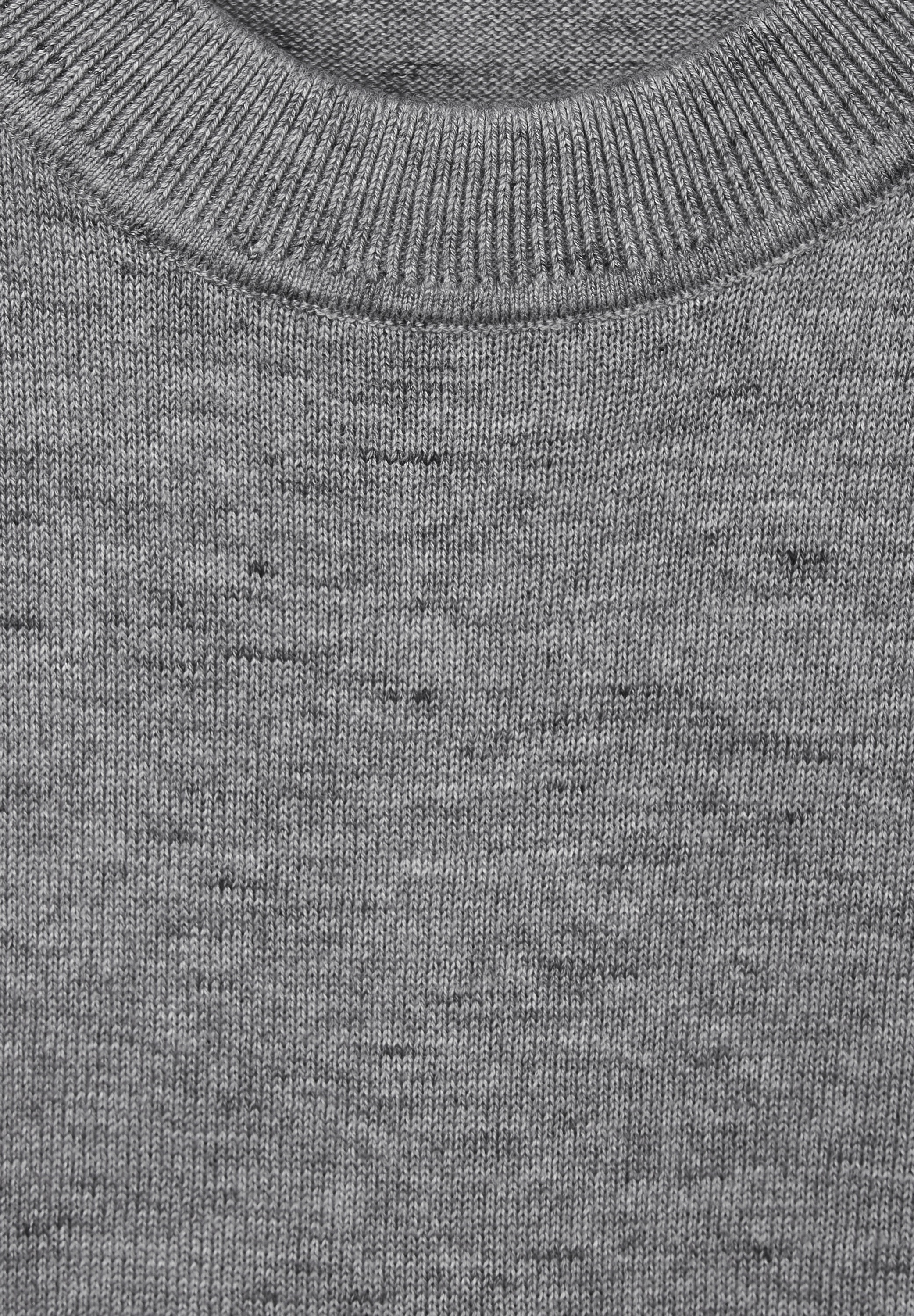 STREET ONE MEN Stehkragenpullover, mit Rippstrickdetails