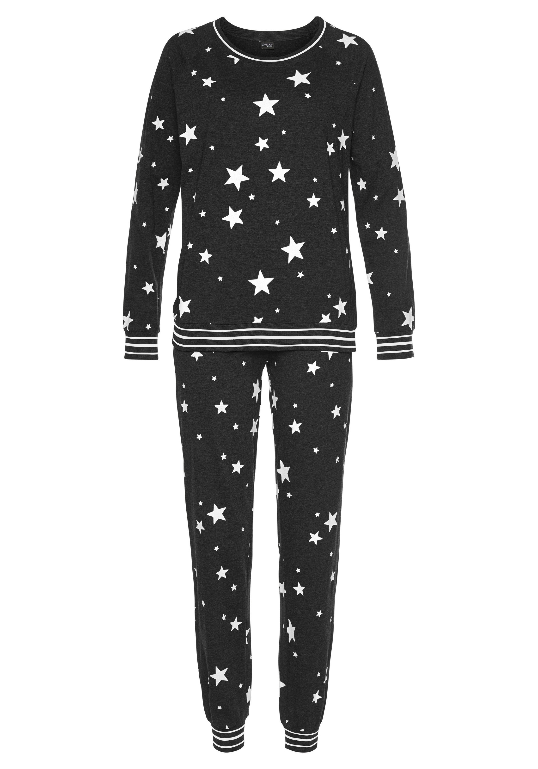 Vivance Dreams Pyjama 2 Stk. tlg., mit Sternedruck günstig online kaufen