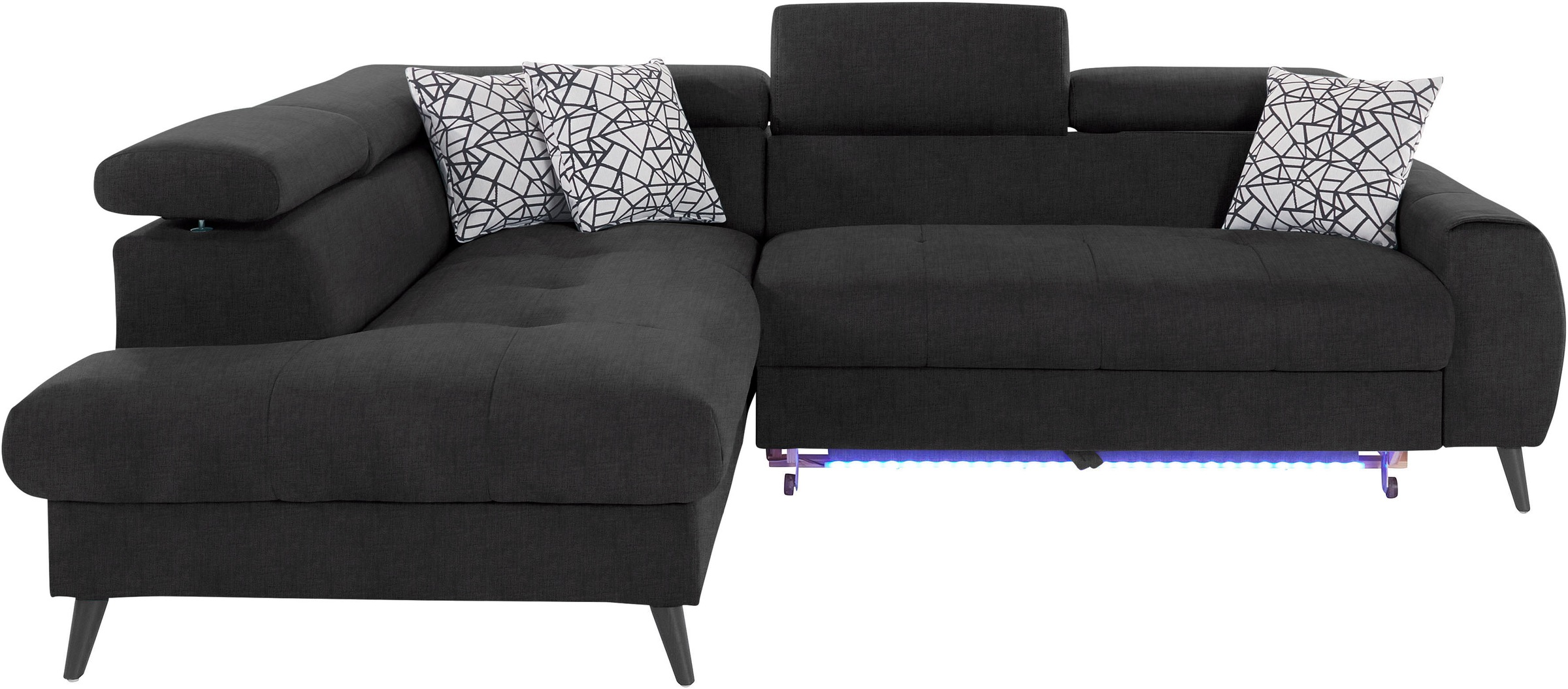 COTTA Ecksofa "Mia L-Form mit 3 Zierkissen", wahlweise mit Bettfunktion, Be günstig online kaufen