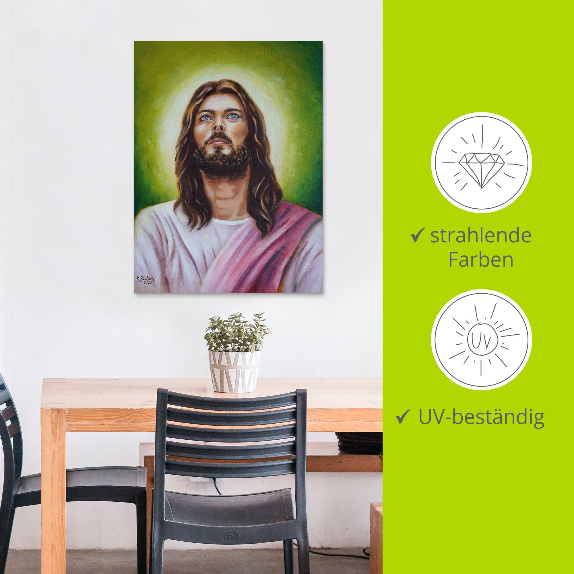 Black Friday Artland Wandbild »Jesus Bilder, St.), als Wandaufkleber Leinwandbild, Christliche (1 Christus | Porträt«, BAUR in oder Alubild, Größen Poster versch