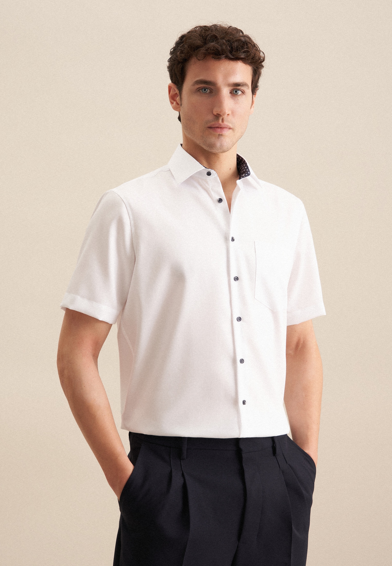 seidensticker Businesshemd "Regular" Regular 1/2 Kentkragen Uni günstig online kaufen