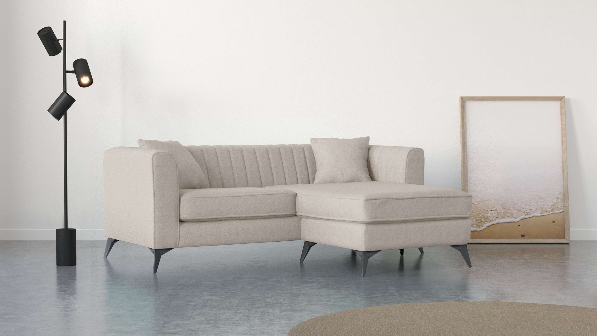 Places of Style Ecksofa "MATTHEW B/T/H: 201/162/74 cm, ideal für kleine Räu günstig online kaufen