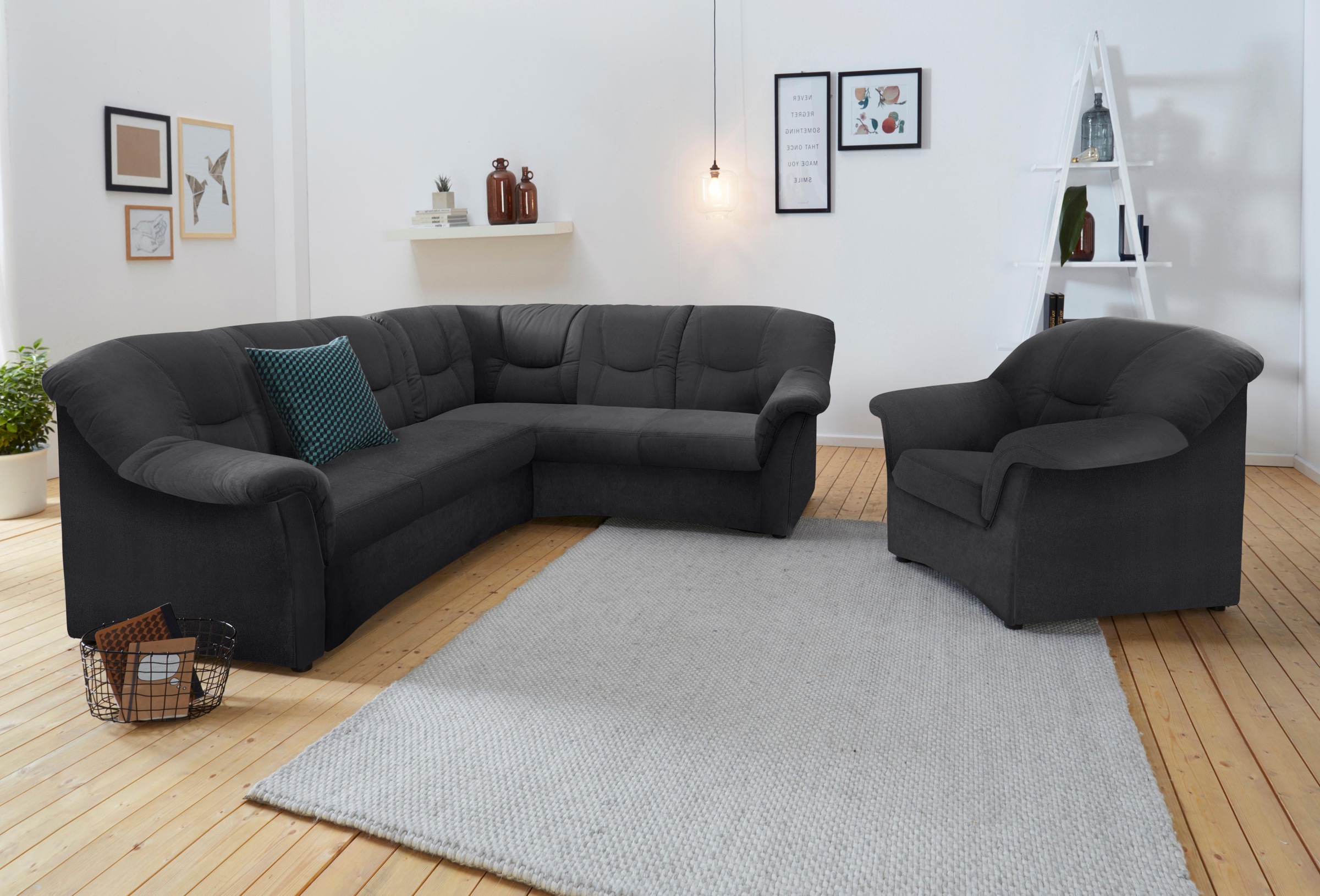 DOMO collection Ecksofa "Sarafina zeitlos&bequem, optional mit Federkern, B günstig online kaufen