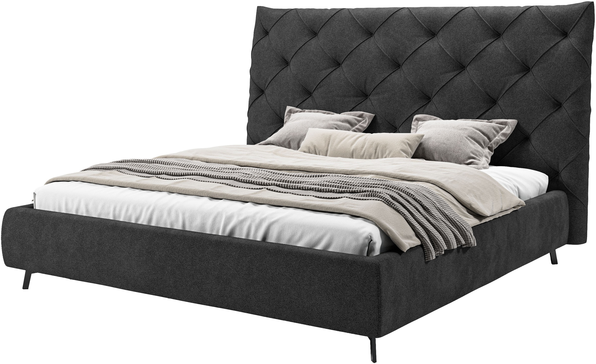 Leonique Polsterbett "Maxime, in 4 Breiten bis 200cm, auch in Leder" Kopfte günstig online kaufen