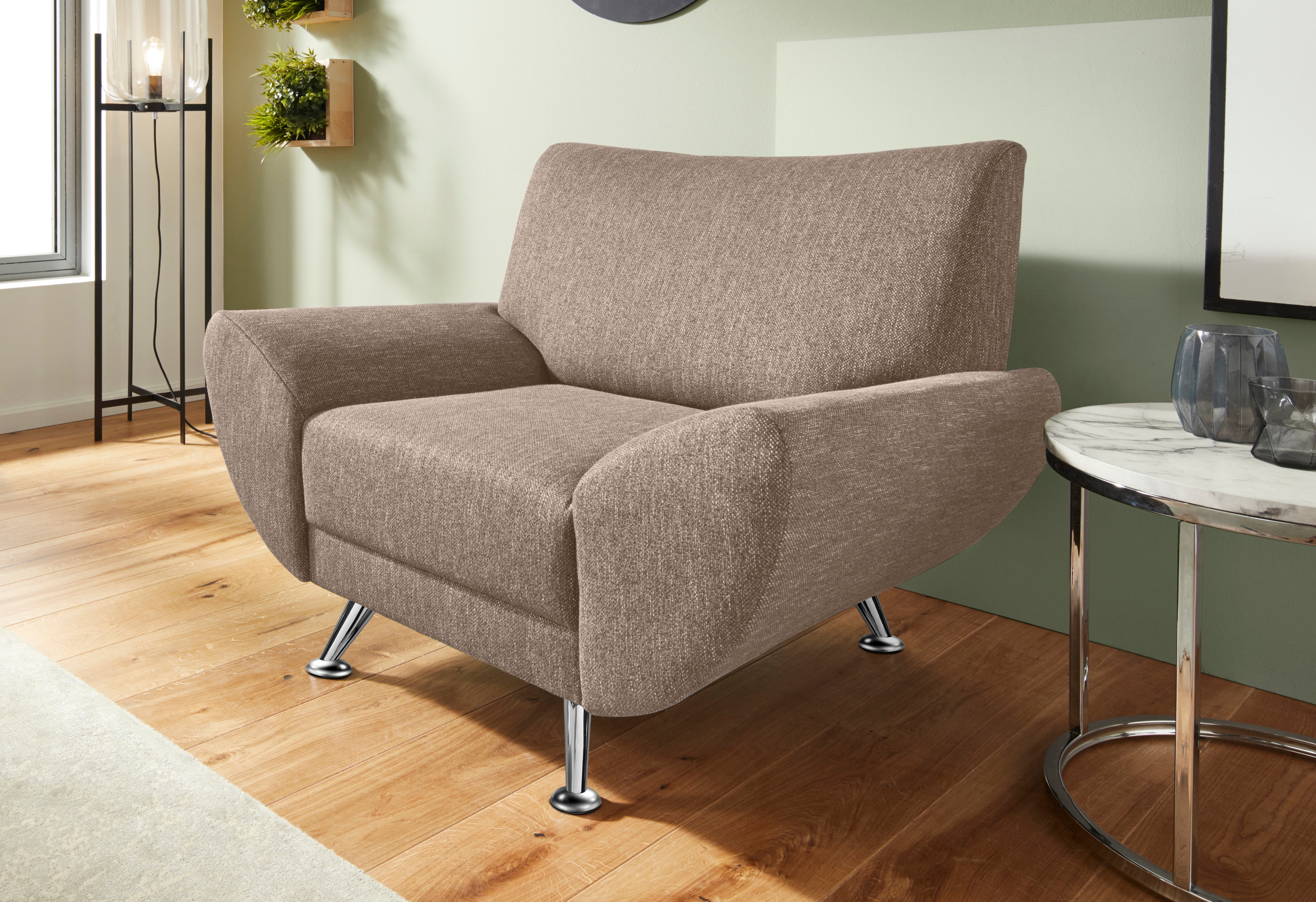 Home affaire Sessel "Saltare elegant und komfortabel, toller Designfuß, Breite 112cm"
