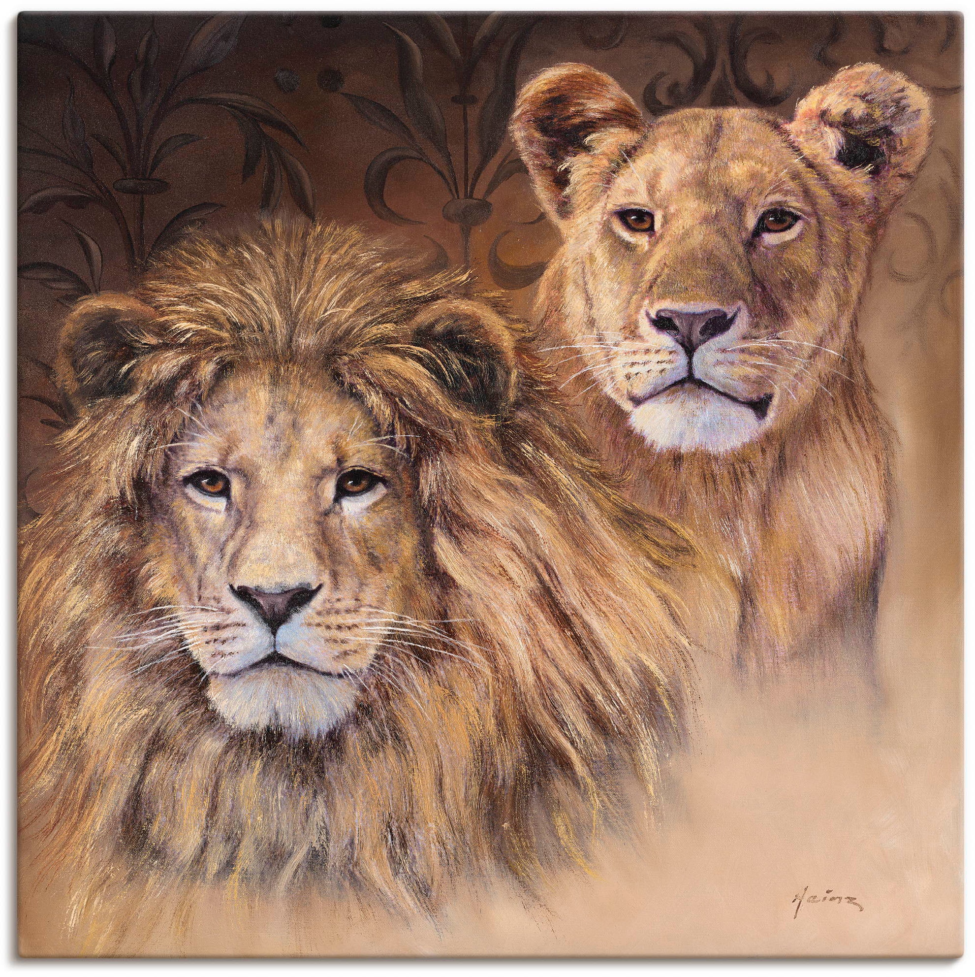 Artland Wandbild »Löwen«, Wildtiere, als BAUR | Wandaufkleber Poster in versch. Alubild, oder St.), Leinwandbild, (1 bestellen Größen