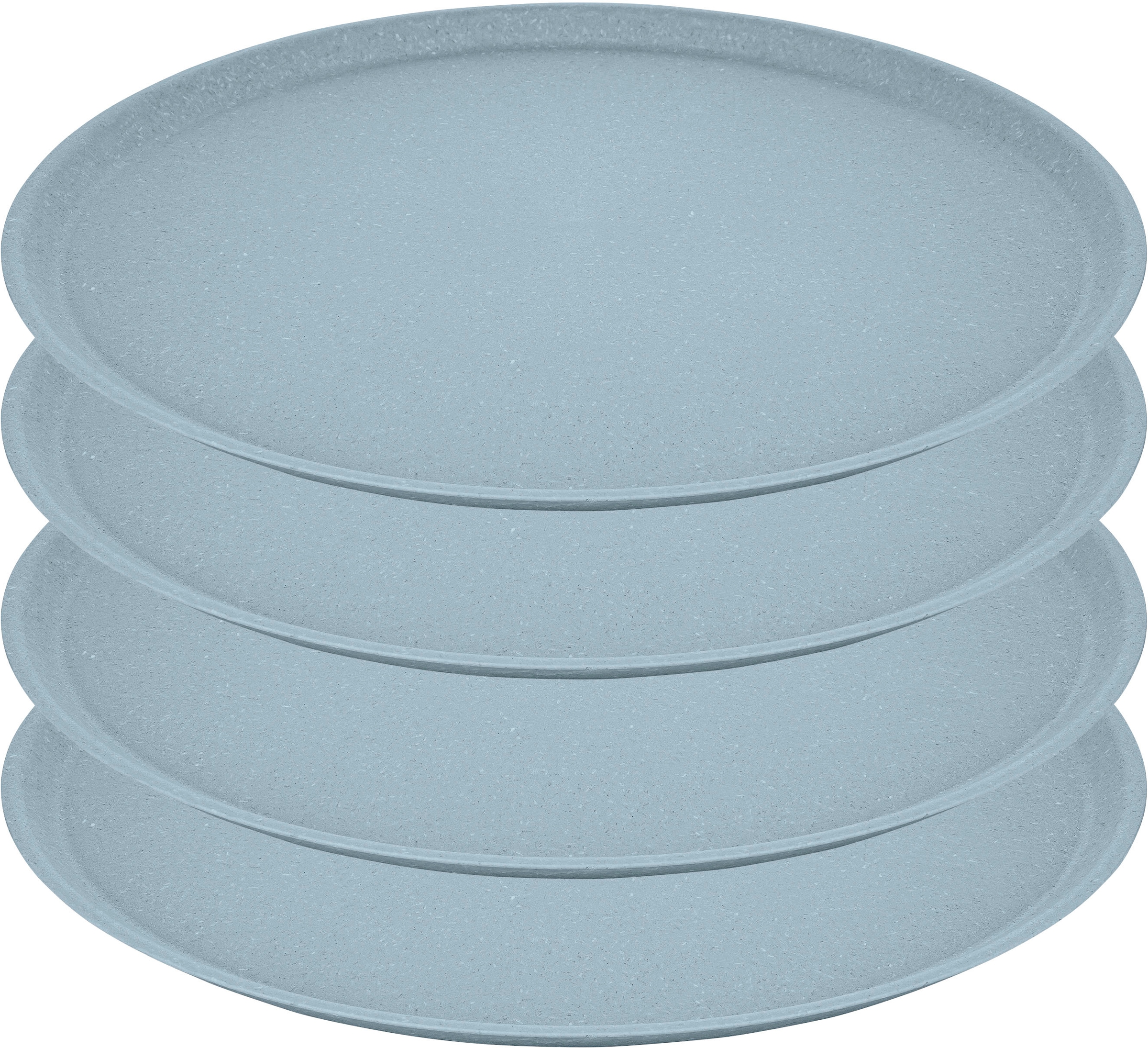 KOZIOL Speiseteller "CONNECT PLATE Ø 25,5 cm, aus biozirkulärem Material, CO² neutral", (Set, 4 St., 4er-Set), Spülmasch