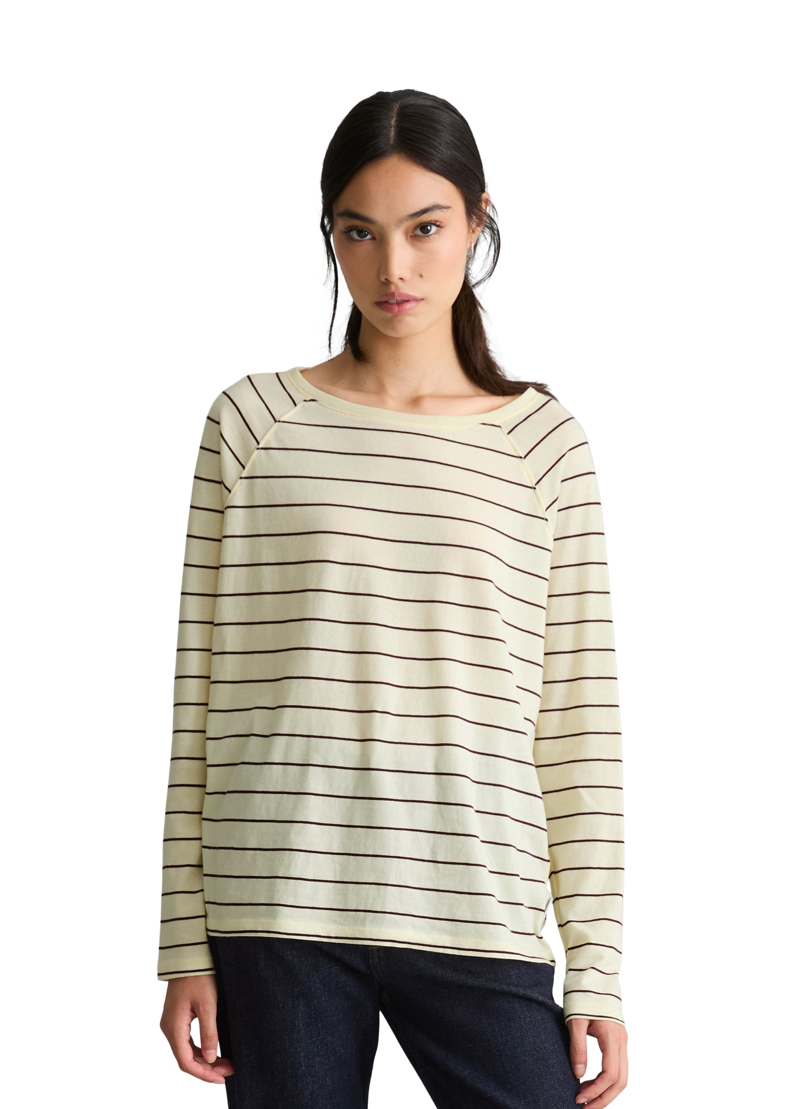 Marc OPolo DENIM Longsleeve Gestreift, relaxed aus Loose Knit Jersey