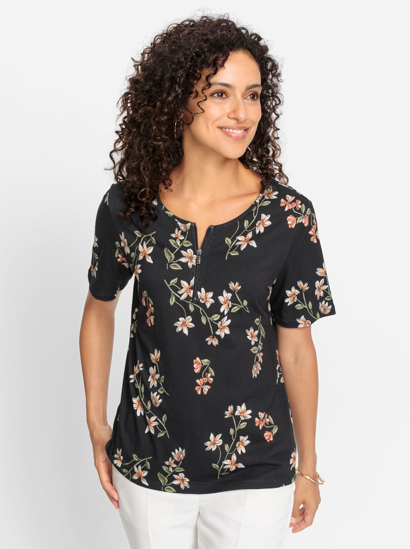 Inspirationen Kurzarmshirt "Baumwoll-Modal-Shirt", 1 Stk. günstig online kaufen