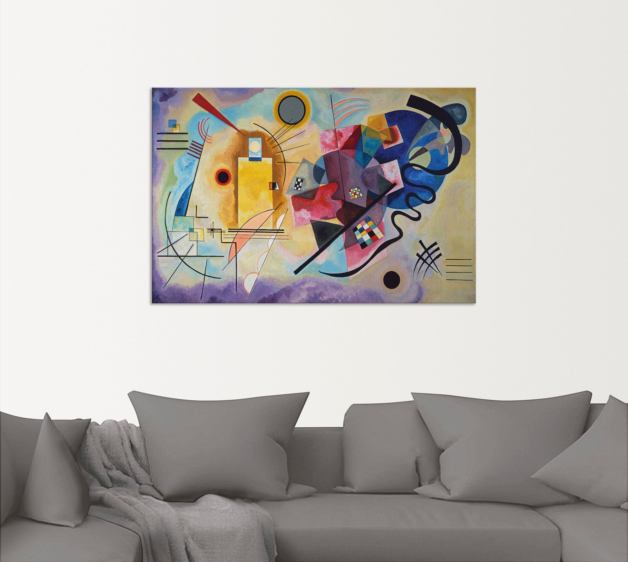 Artland Wandbild »Gelb, rot und blau. 1925«, Muster, (1 St.), als Alubild, Outdoorbild, Poster, Wandaufkleber in verschied. Größen