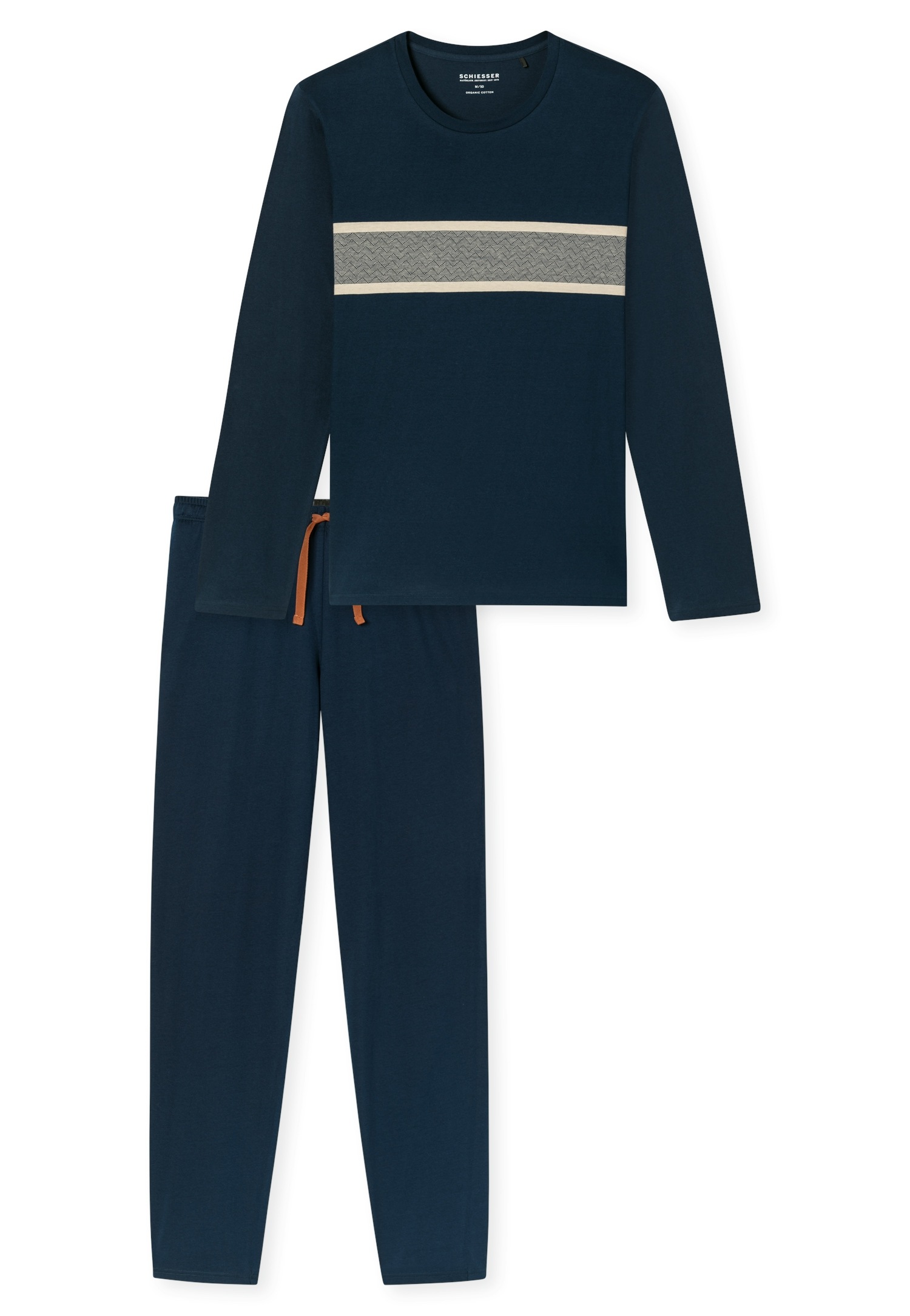 Schiesser Schlafanzug "Casual Nightwear" 2 mit langen Ärmeln und Rundhalsau günstig online kaufen