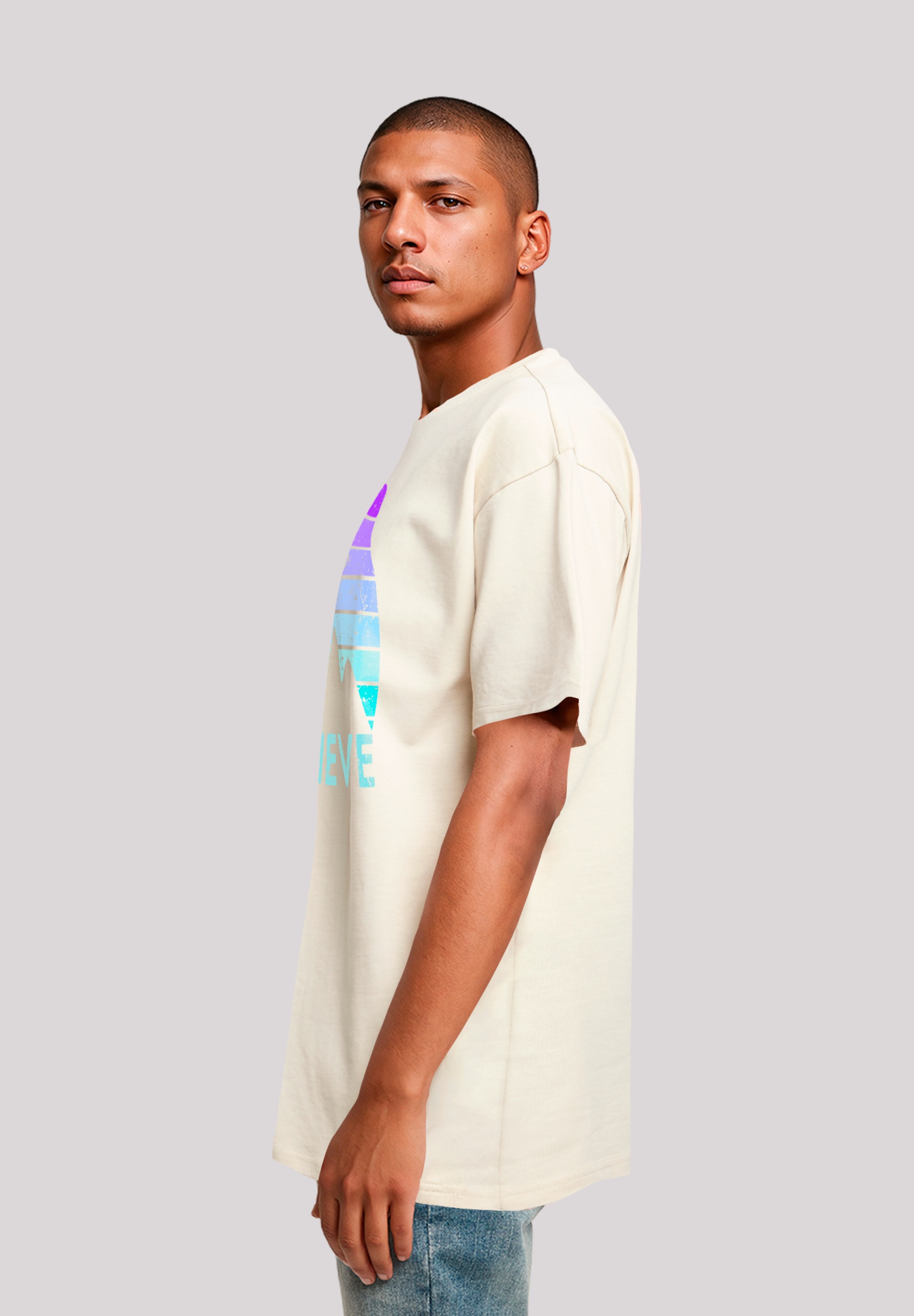 F4NT4STIC T-Shirt »I BELIEVE UFO Alien Raumschiff Retro«, Premium Qualität