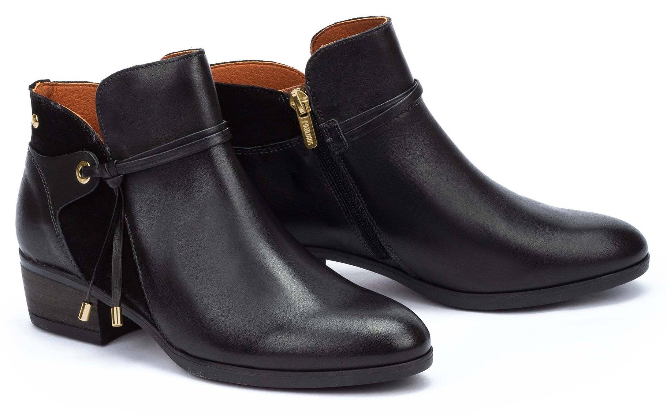 Stiefelette »DAROCA«, Blockabsatz, Ankleboots, Businesschuh mit goldfarbenen Details