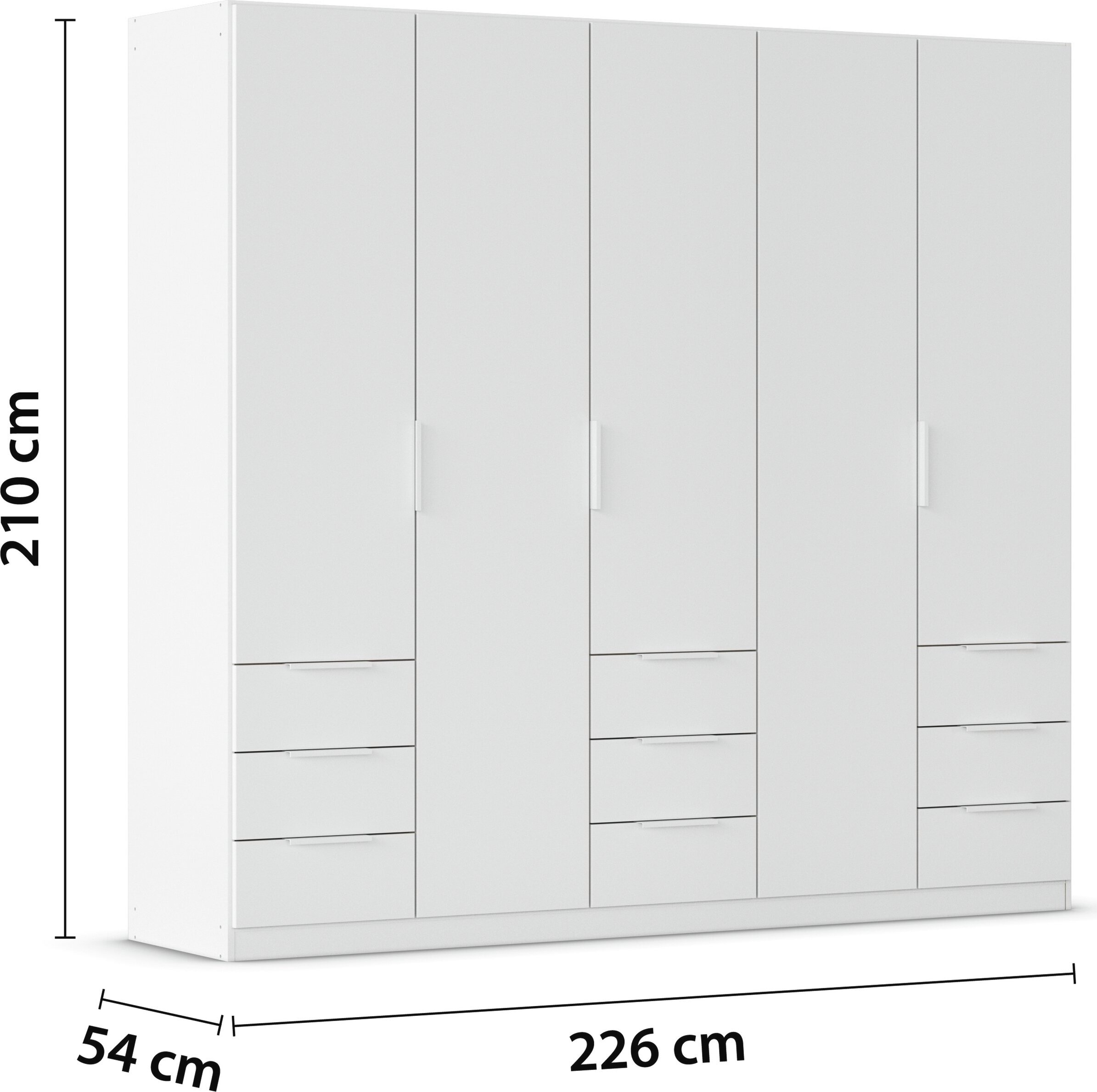 OTTO home Kleiderschrank »Mehrzweckschrank Schrank Schlafzimmer Garderobe Mietswohnung XEELINA« Mehr Flexibilität durch variable Schubladenanordnung MADE IN GERMANY