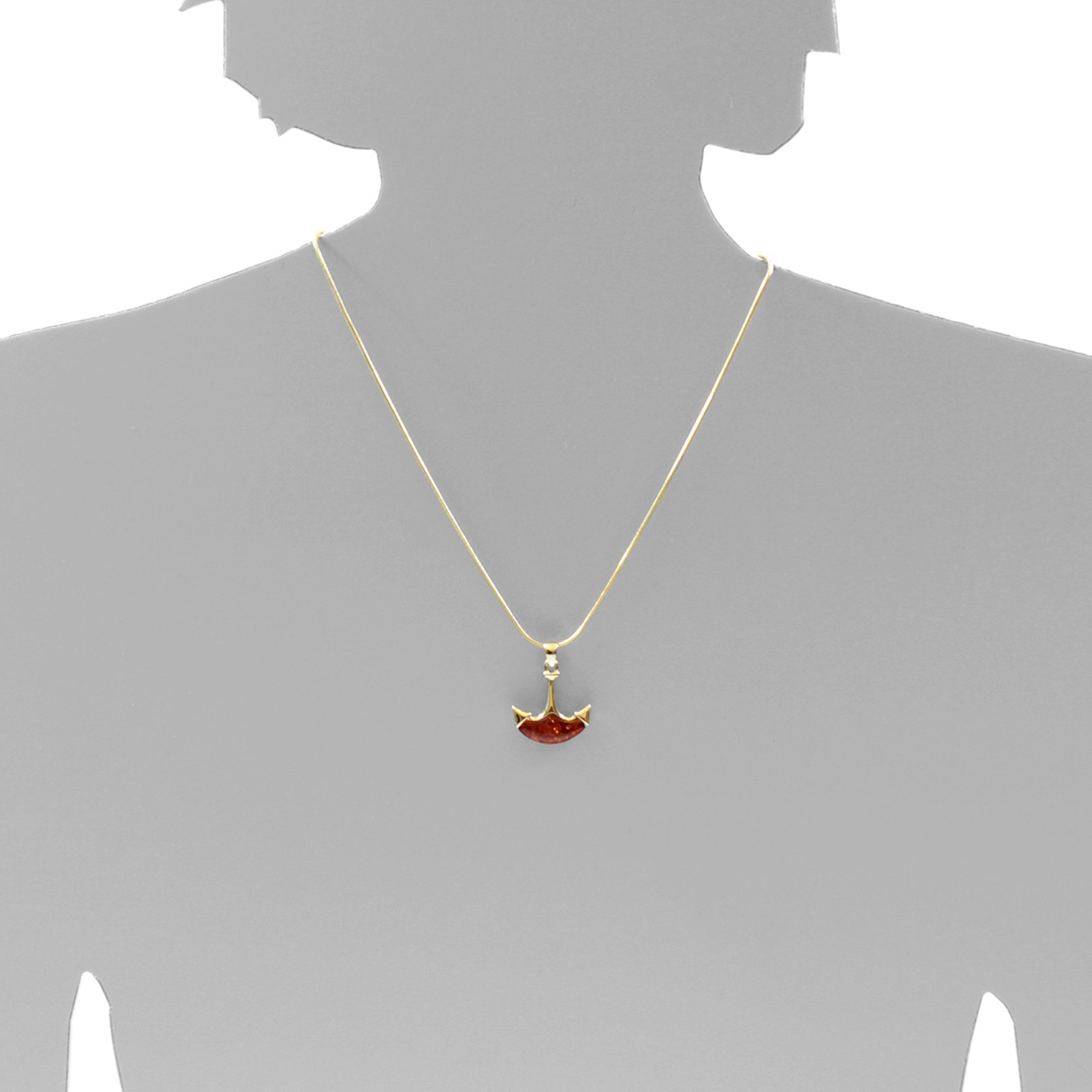 OSTSEE-SCHMUCK Kette mit Anhänger »Ostsee-Schmuck Kette mit Anhänger Anker Kette mit Anhänger Anker«, (2 tlg.)