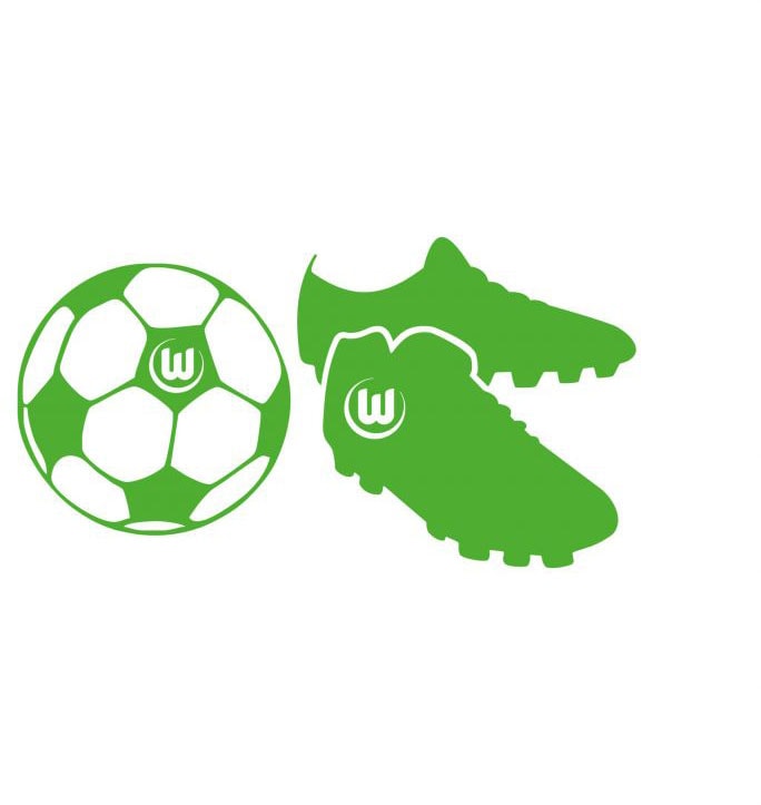 Wandtattoo »VfL Wolfsburg Fußballschuhe«, (1 St.), selbstklebend, entfernbar