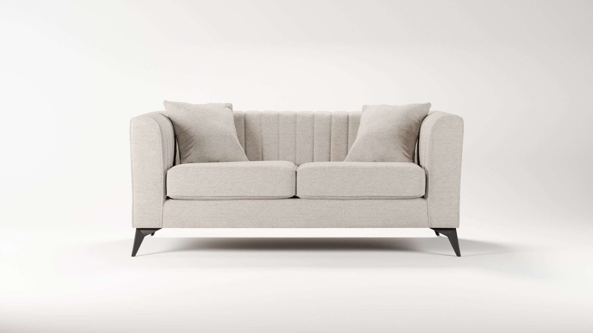 Places of Style 2-Sitzer »MATTHEW elegantes Designsofa, Maße B/T/H: 170/86/74 cm«, Steppung im Rücken, lose Sitzkissen, incl. Zierkissen