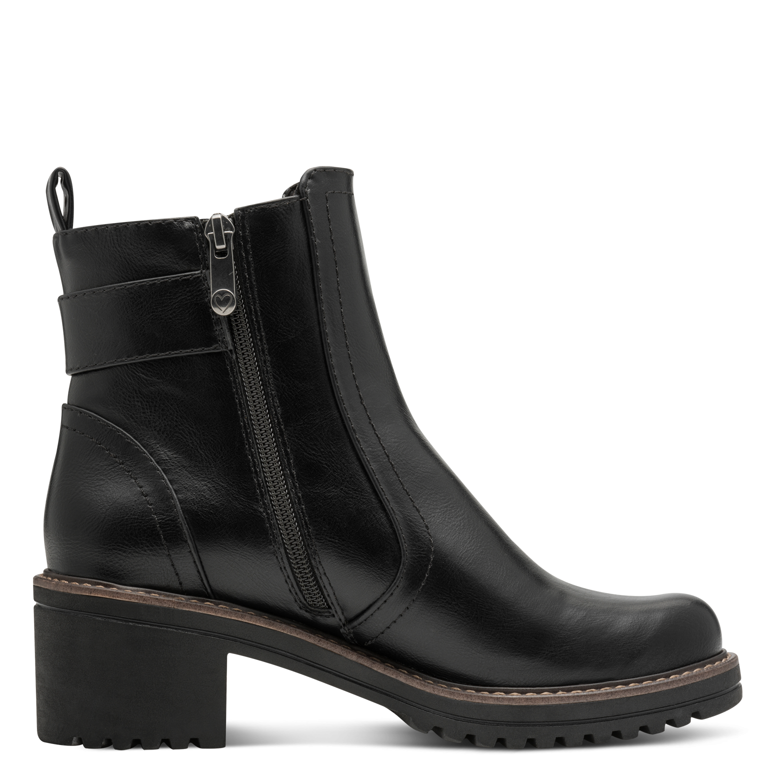 MARCO TOZZI Stiefelette  , Blockabstz, Herbstboots in veganer Verarbeitung