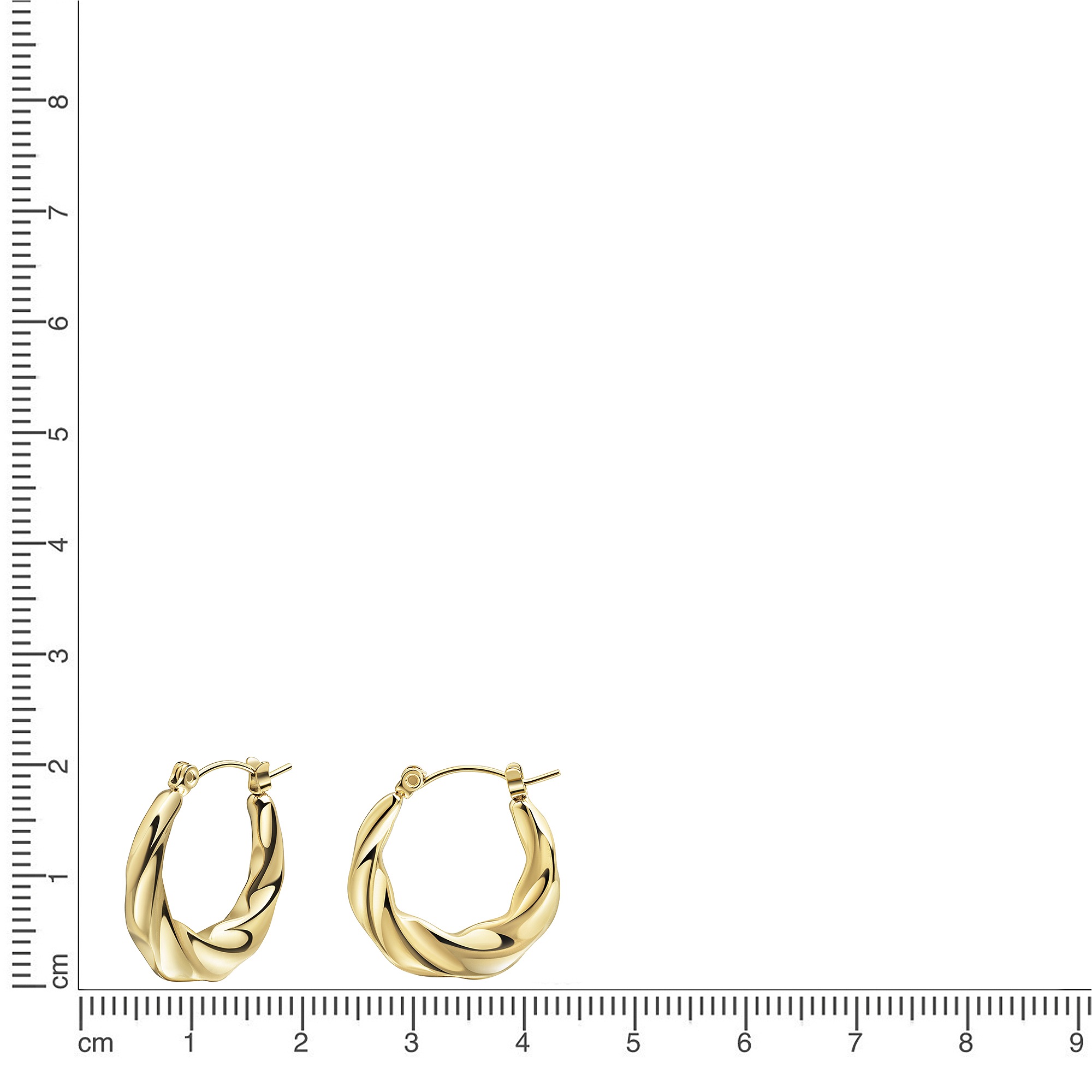 Zeeme Paar Creolen "Edelstahl/PVD gelb beschichtet" günstig online kaufen