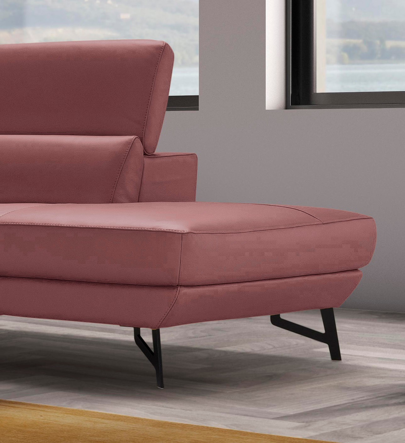 Egoitaliano Ottomane »Narcisa, Designsofa«, mit verstellbarer Kopfstütze, Solitärmöbel als Blickfang
