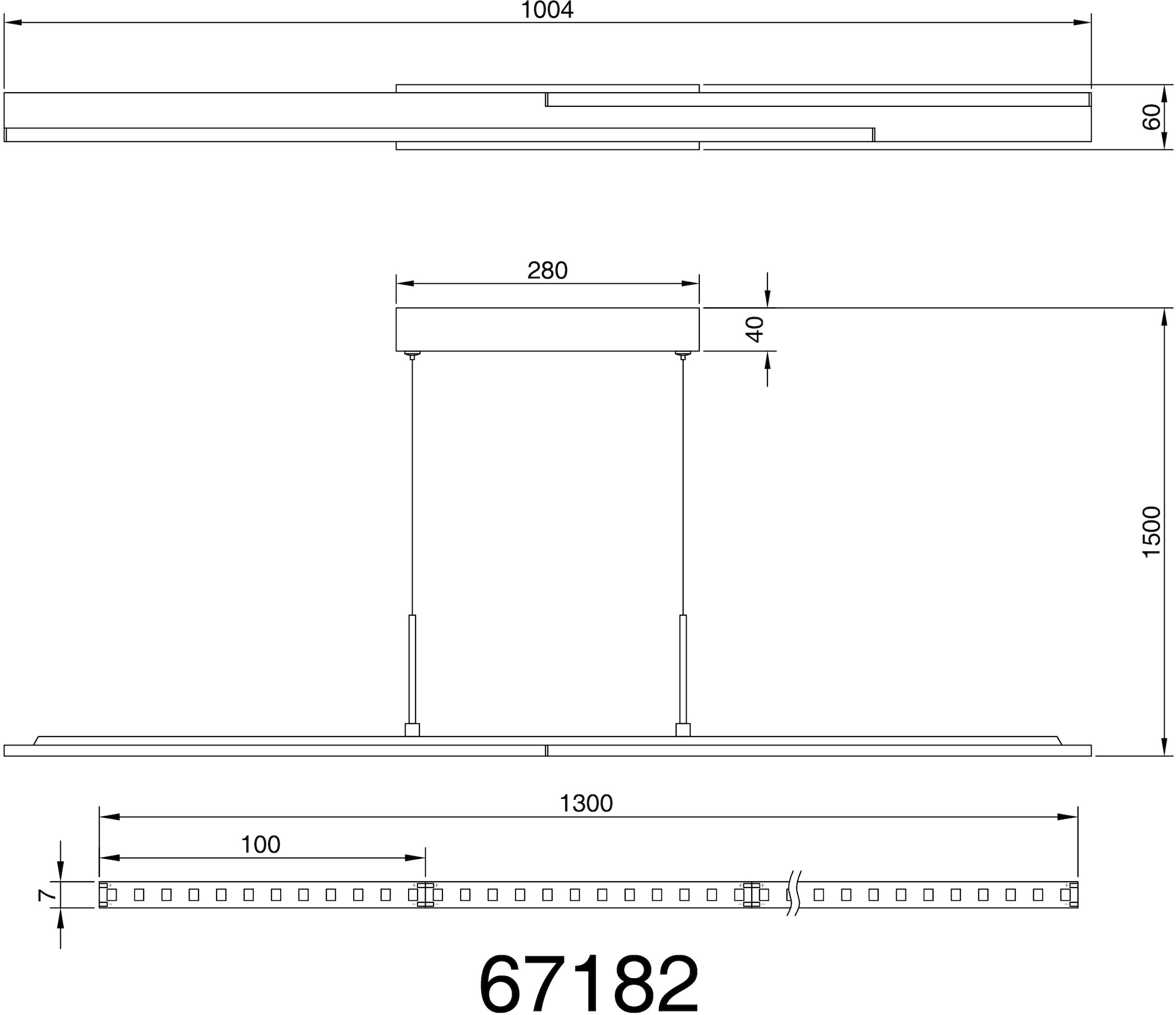 GLOBO LIGHTING LED Pendelleuchte »QUITO«, Leuchtmittel LED-Modul | LED fest integriert, Hängelampe/Hängeleuchte/Wohnzimmer/Esstisch/elegant
