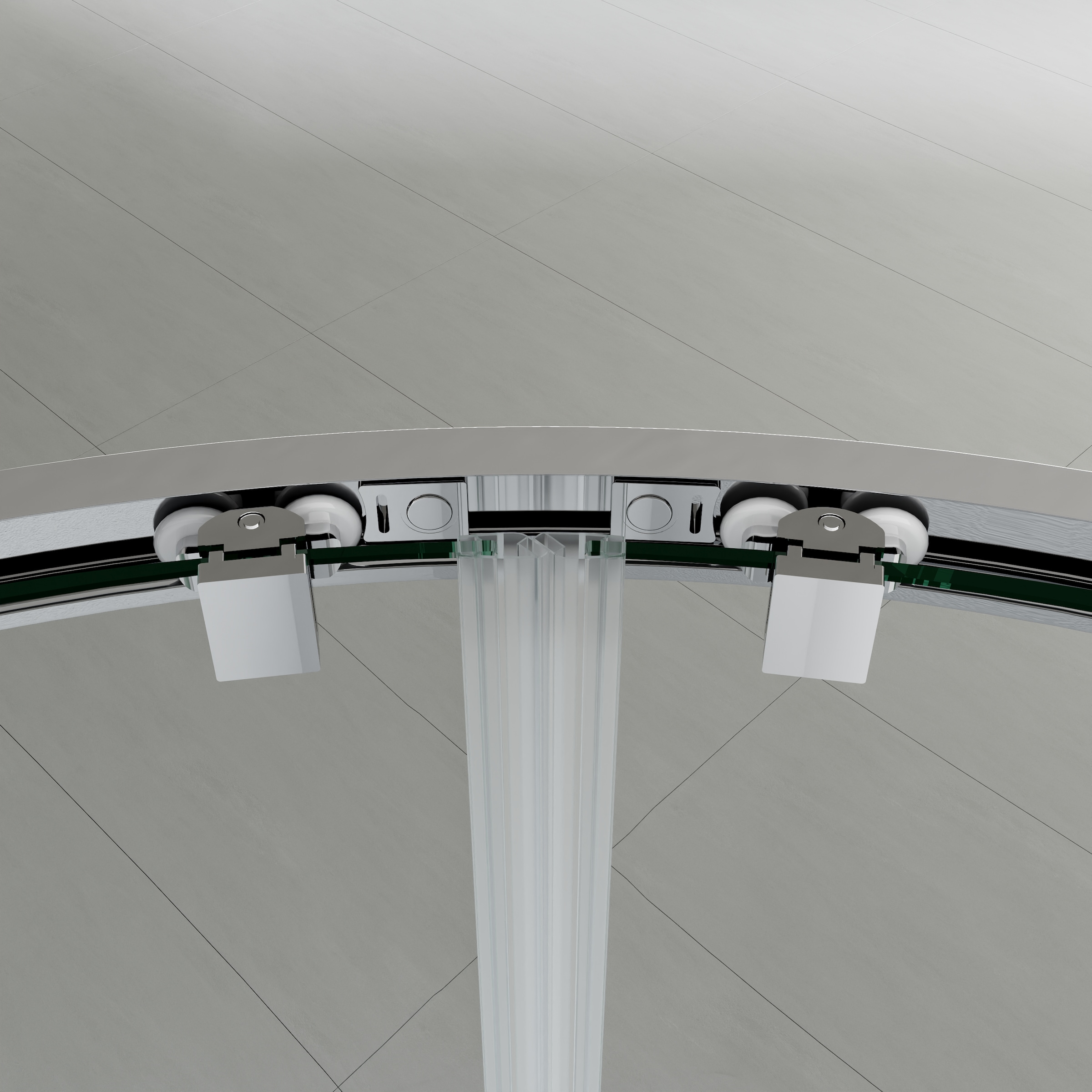 welltime Runddusche »New Trento« Extrahohe 195cm, mite verbessertem Rollensystem