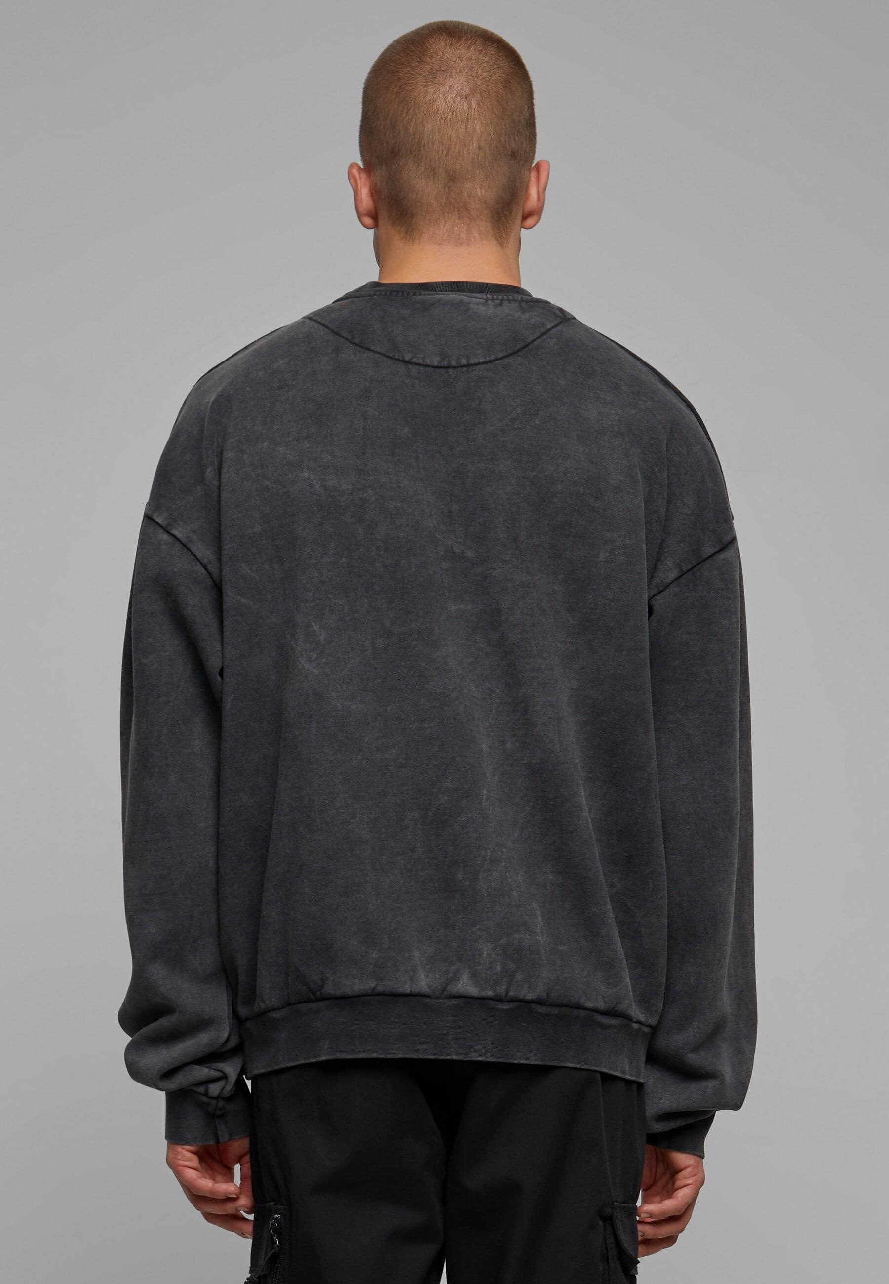 URBAN CLASSICS Rundhalspullover »Urban Classics Herren Acid Washed Crew«, (1 tlg.)