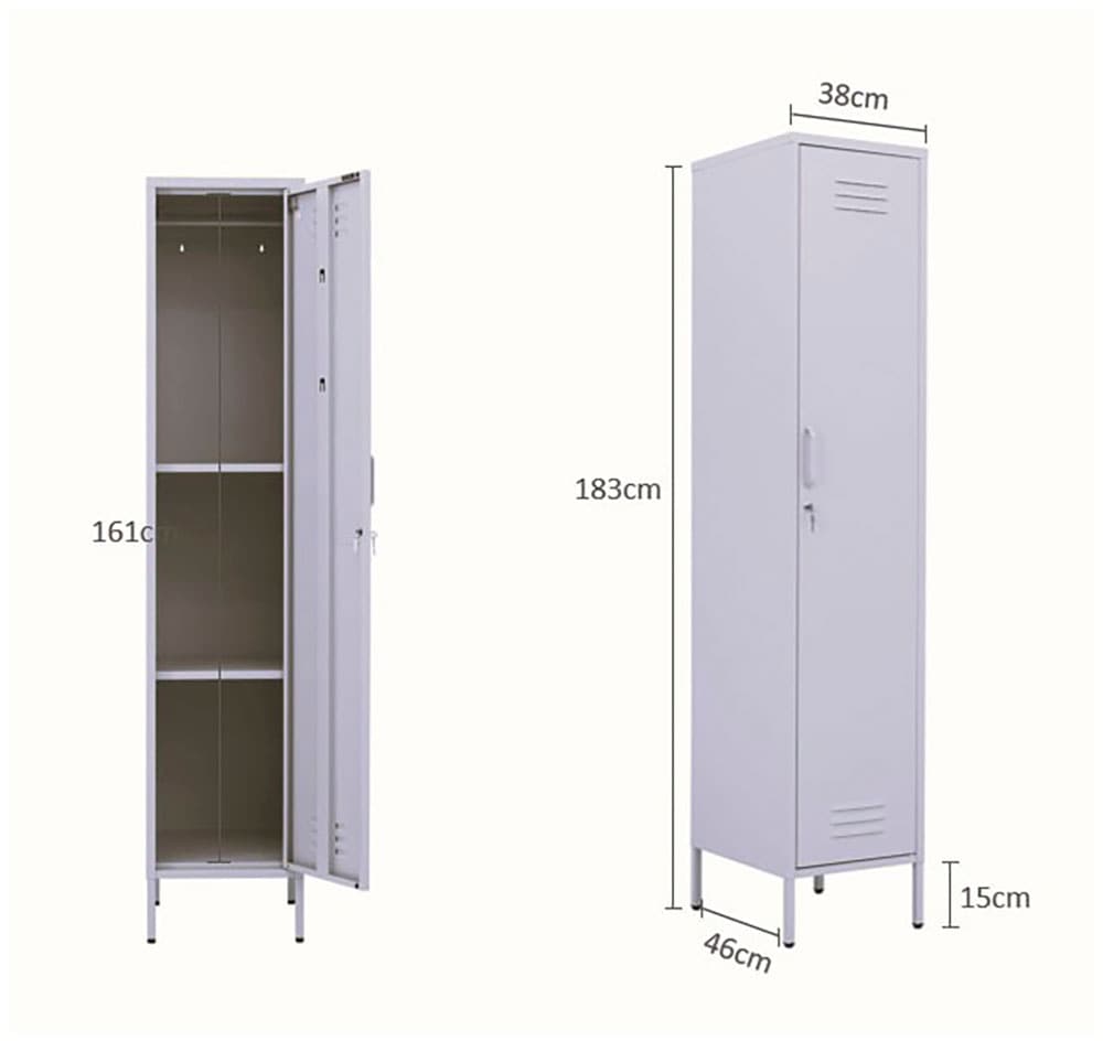 INOSIGN Drehtürenschrank »Siena Kleiderschrank Schrank Metallschrank Mehrzweckschrank Spind« in 4 Farben aus Metall Stahlschrank,  in der Höhe verstellbar, abschließbar