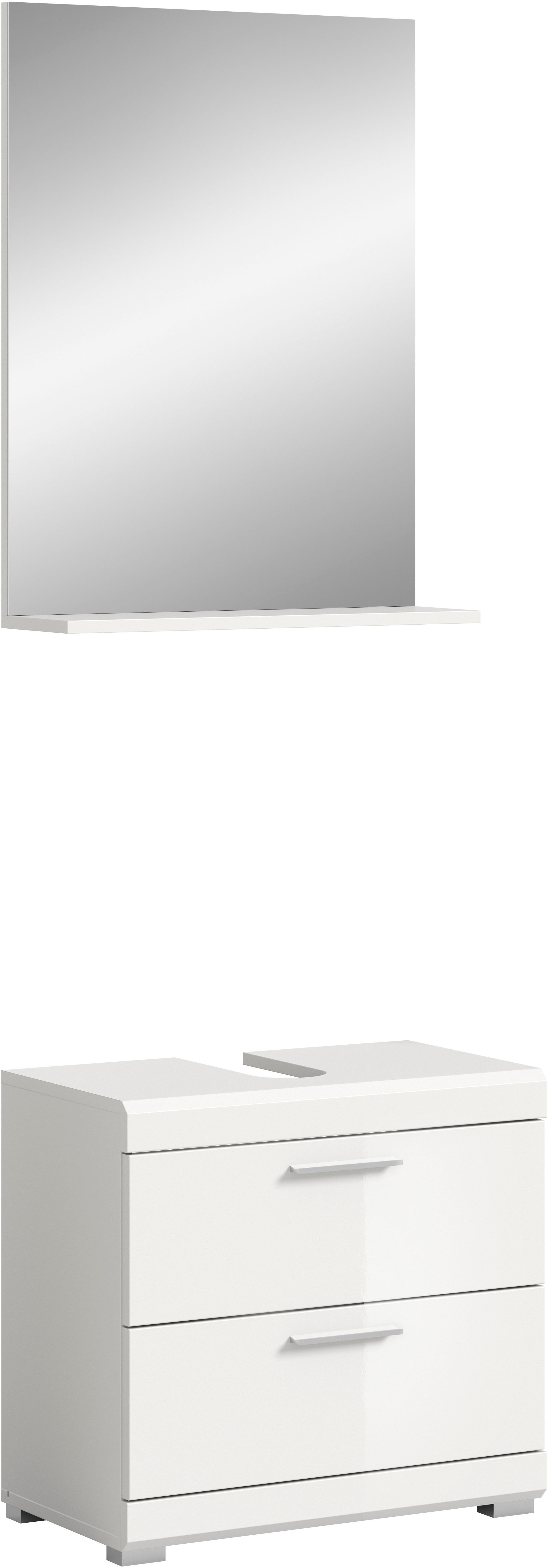 welltime "Siena, 2 teilig, bestehend aus: Waschbeckenunterschrank, Spiegel" Set, TOPSELLER, 2 Stk. tlg.