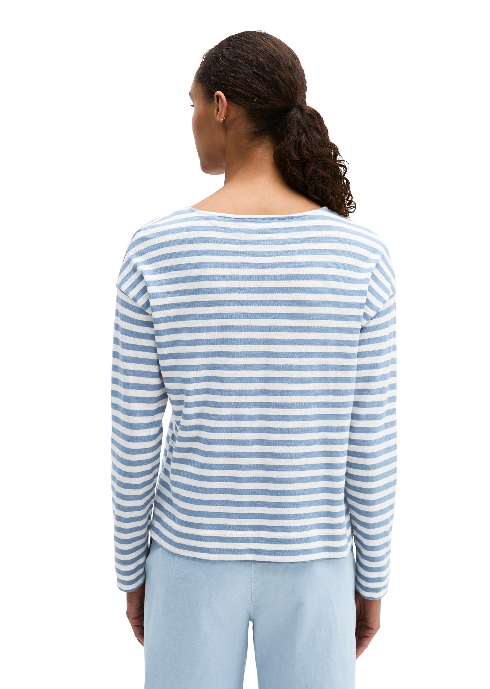 Marc OPolo Langarmshirt Ringel-Longsleeve regular fit aus Slubjersey günstig online kaufen