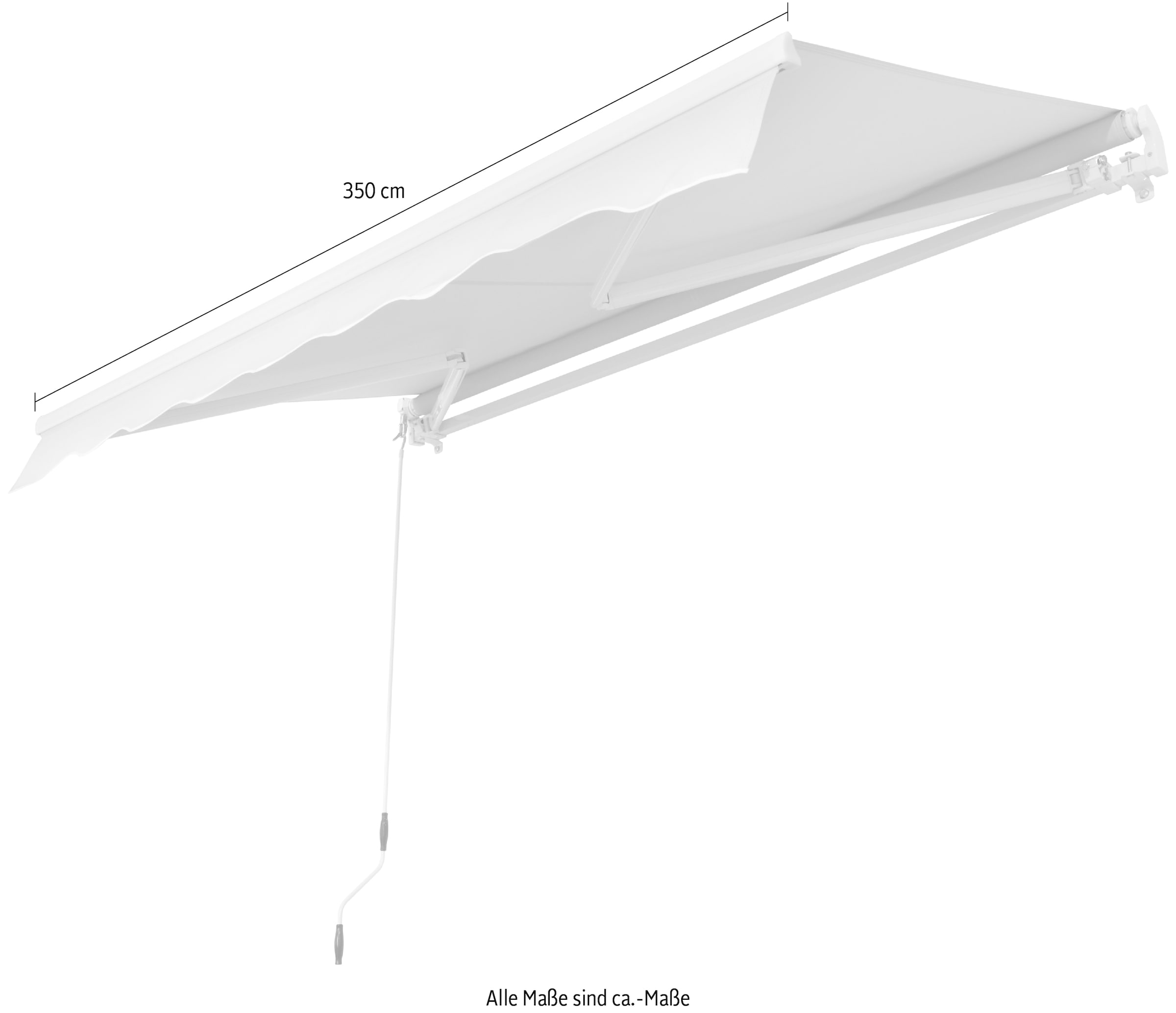 KONIFERA Halbkassettenmarkise, Breite: 350 cm, Ausfall: 250 cm